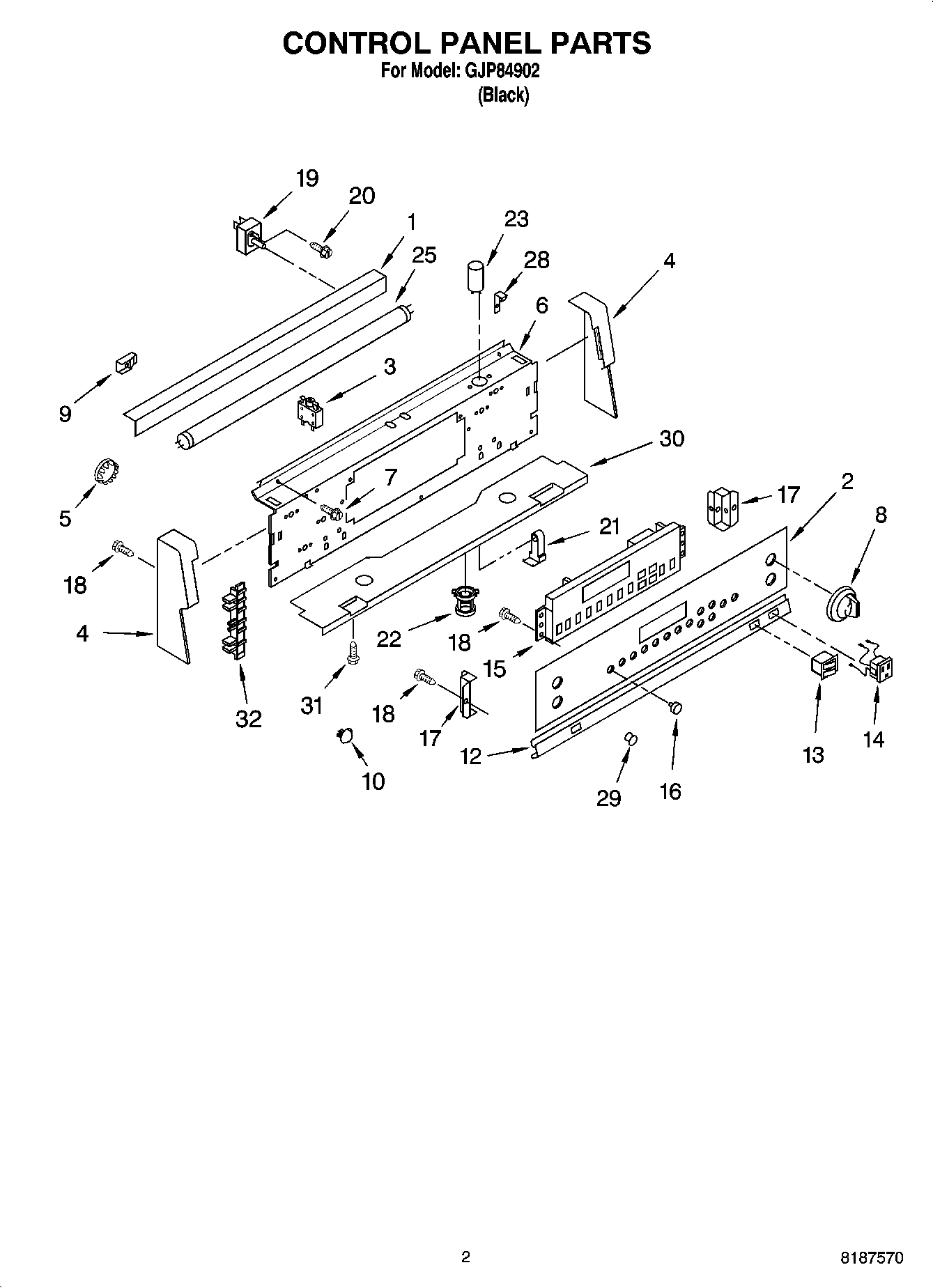 02 - CONTROL PANEL PARTS