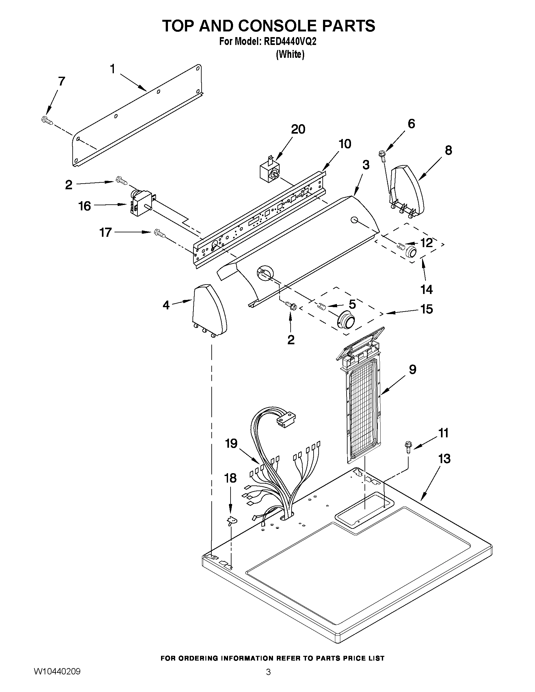 02 - TOP AND CONSOLE PARTS
