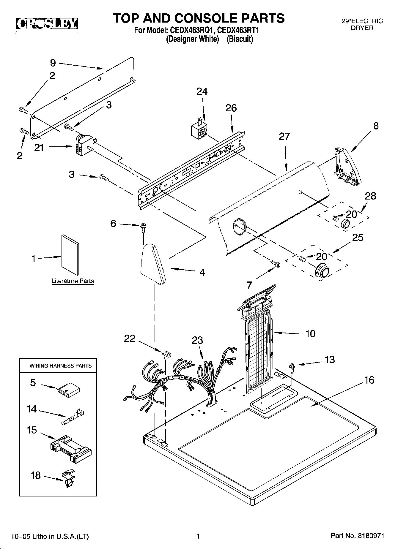 01 - TOP AND CONSOLE PARTS