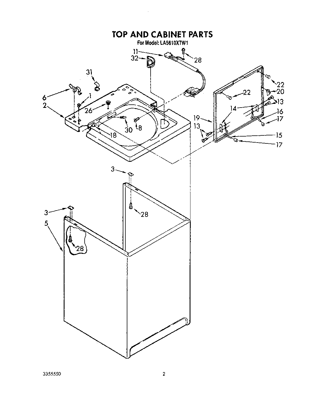 02 - TOP AND CABINET, LIT/OPTIONAL