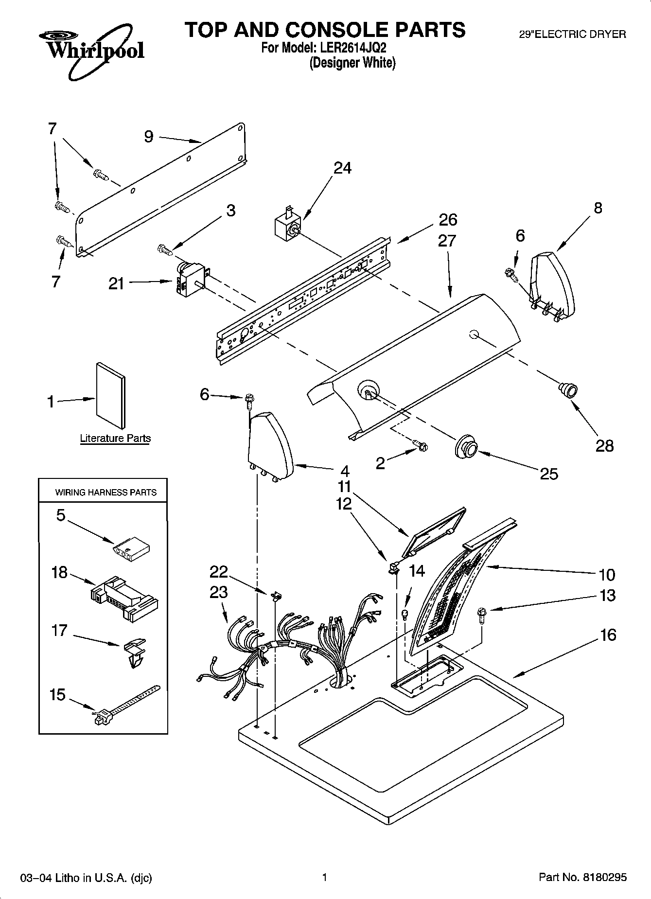 01 - TOP AND CONSOLE PARTS
