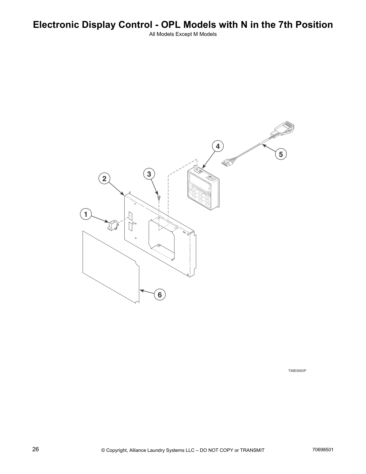 Electronic Display Control - OPL Models with N in the 7th Position
