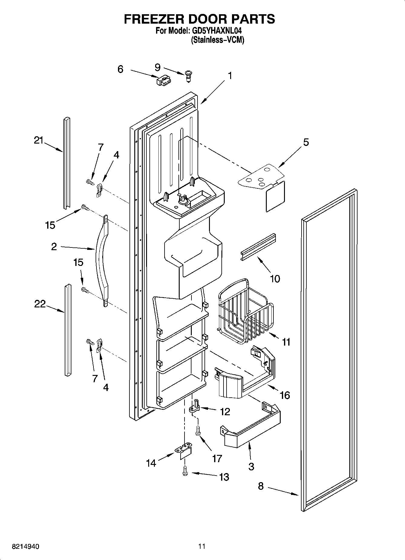 07 - FREEZER DOOR PARTS