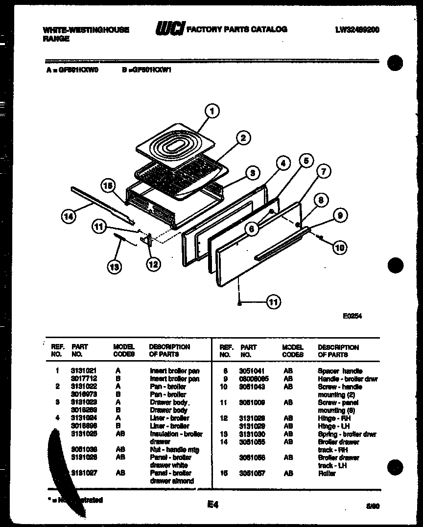 04 - BROILER DRAWER PARTS