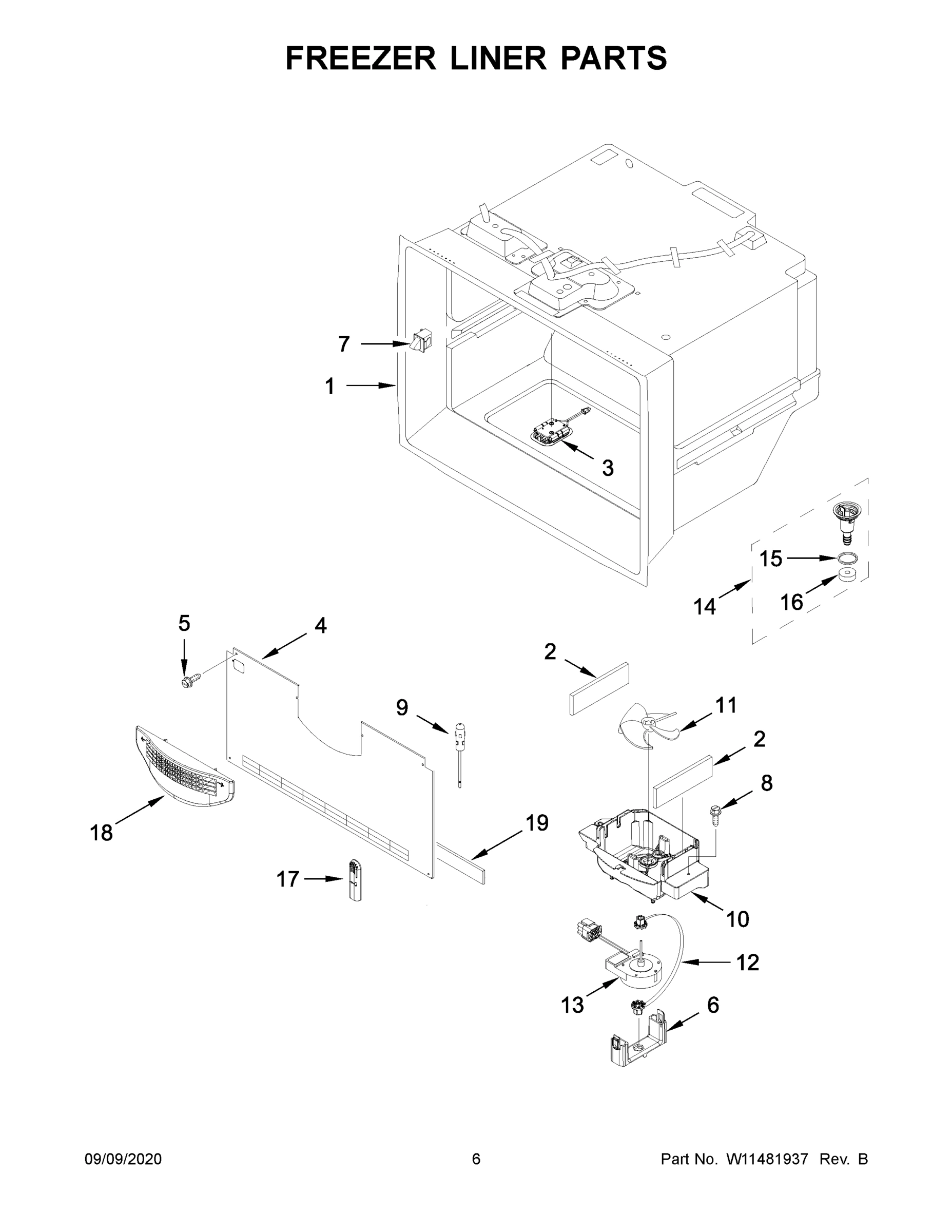 04 - FREEZER LINER PARTS