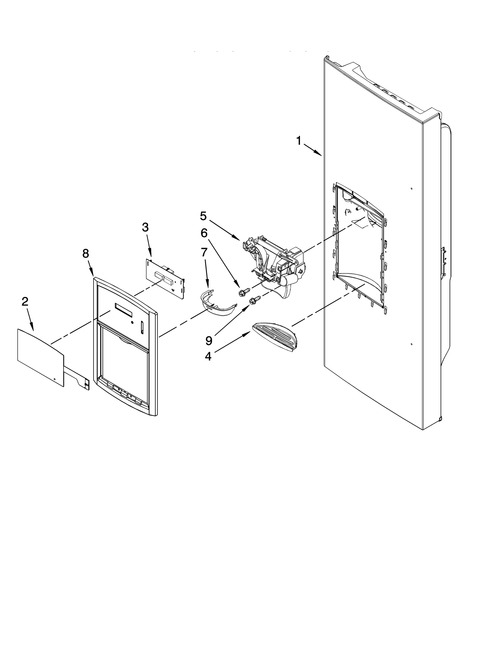 DISPENSER FRONT PARTS