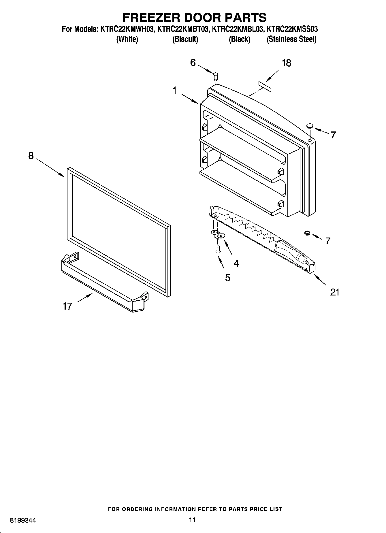 06 - FREEZER DOOR PARTS, OPTIONAL PARTS