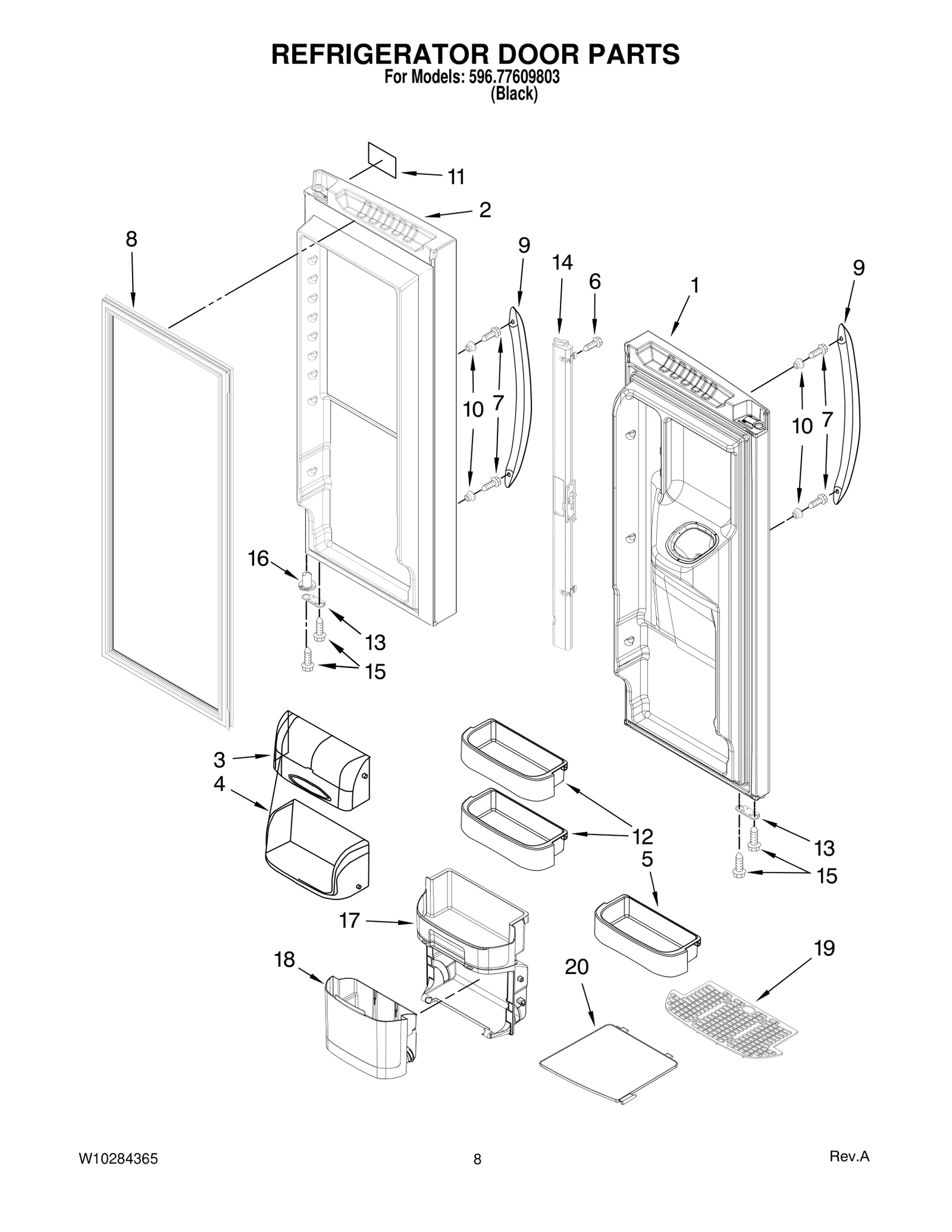 REFRIGERATOR DOOR PARTS