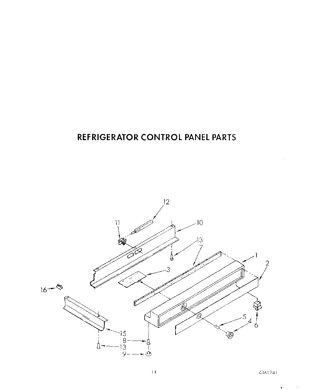 11 - REFRIGERATOR CONTROL PANEL