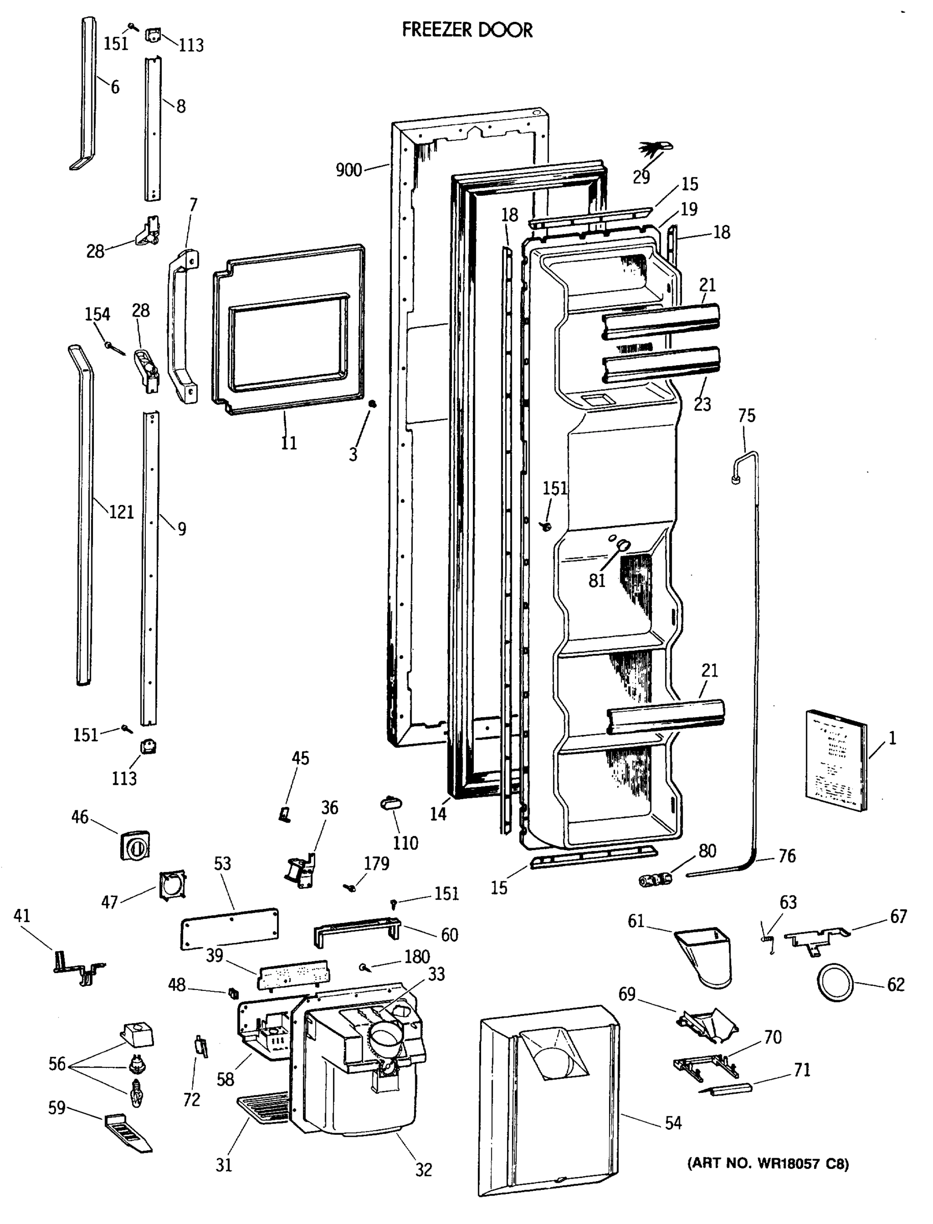 FREEZER DOOR