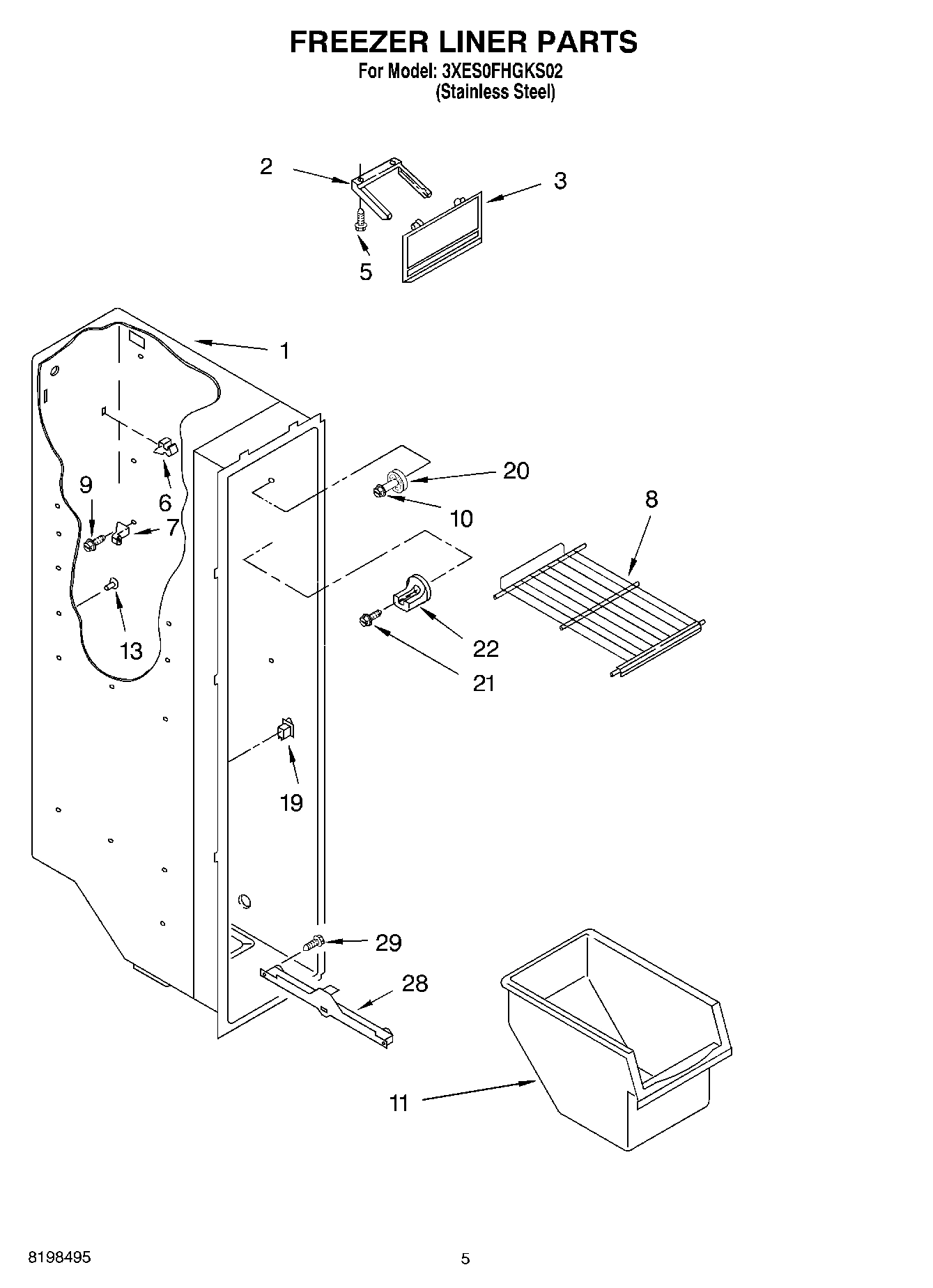 03 - FREEZER LINER PARTS