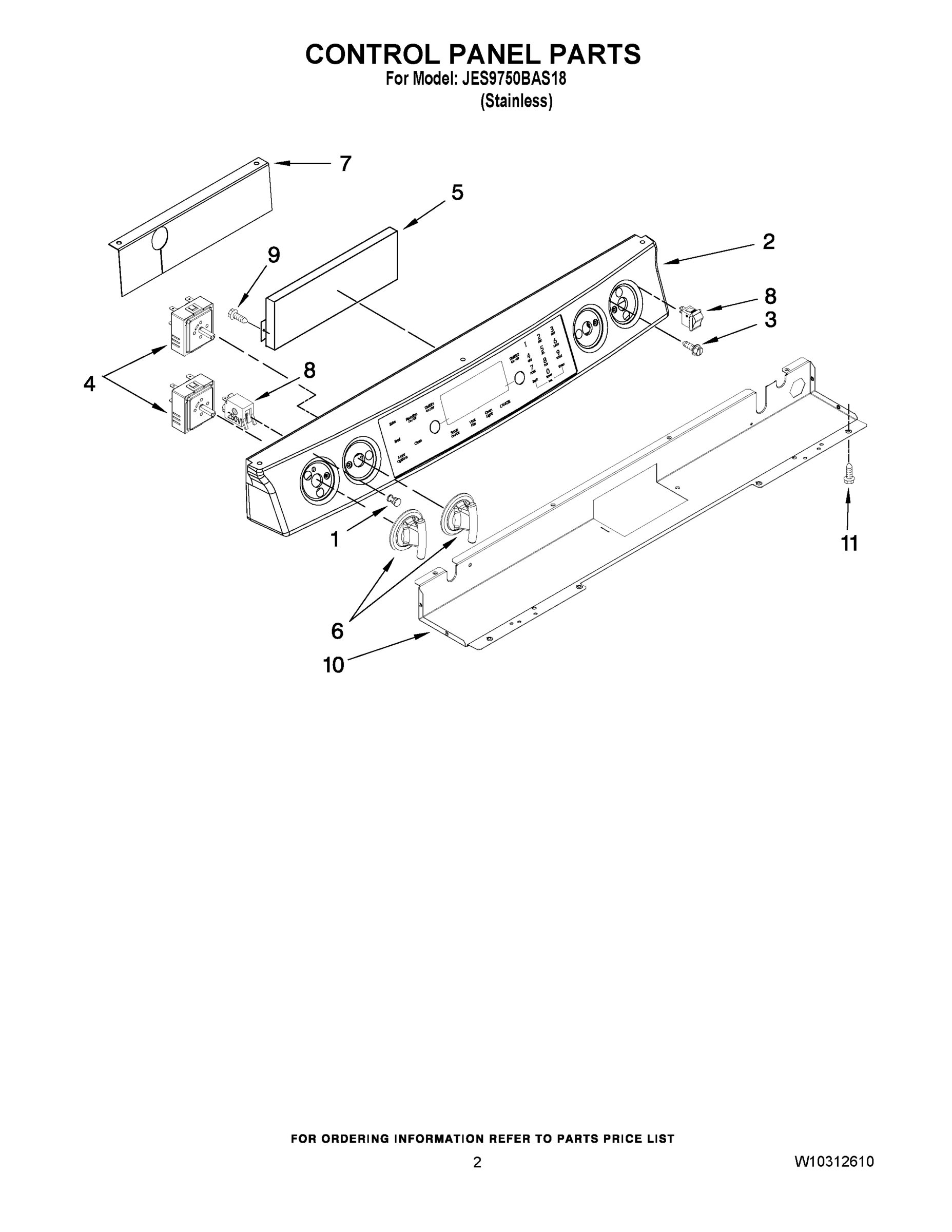 02 - CONTROL PANEL PARTS