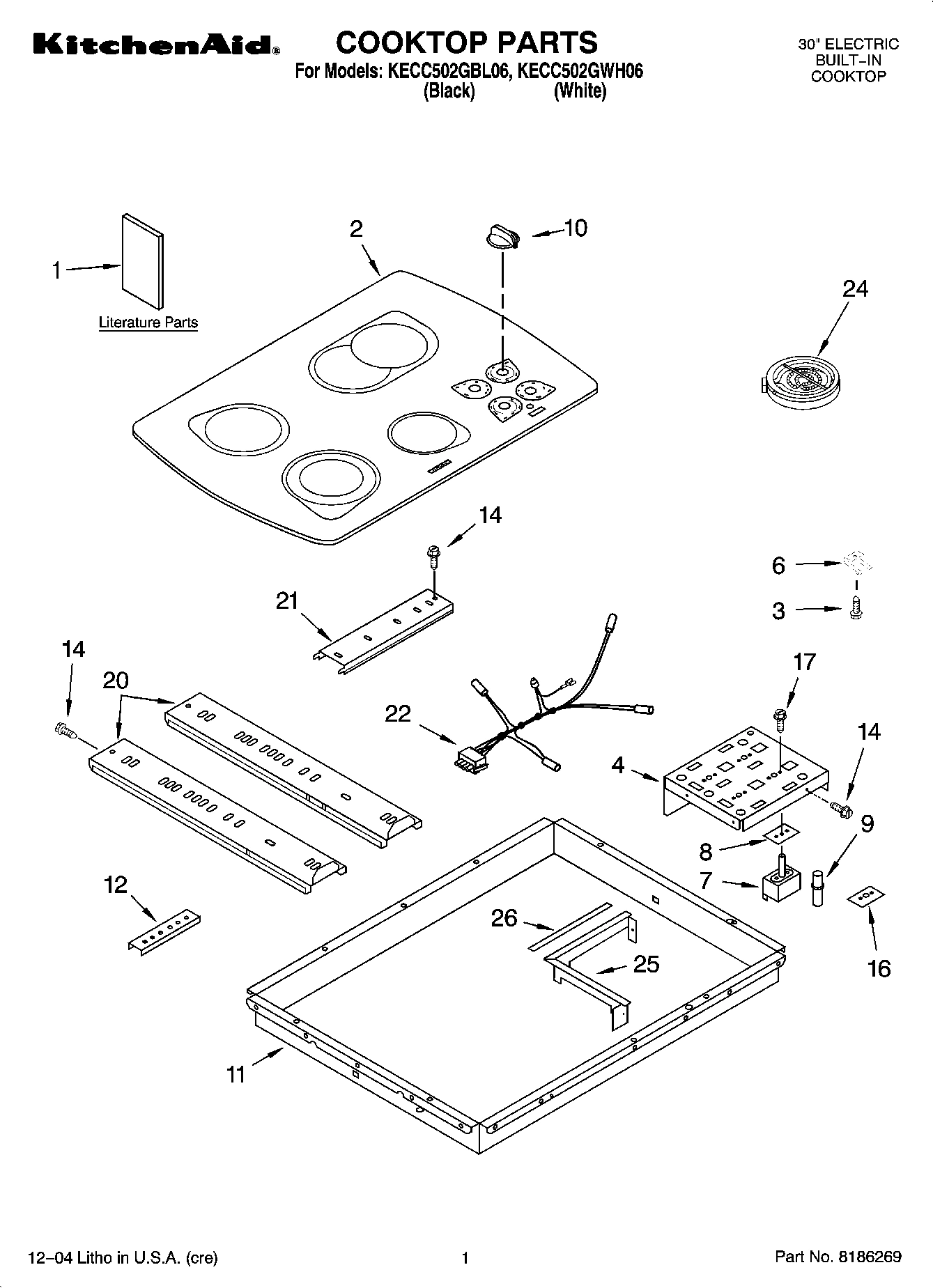 01 - COOKTOP PARTS, OPTIONAL PARTS