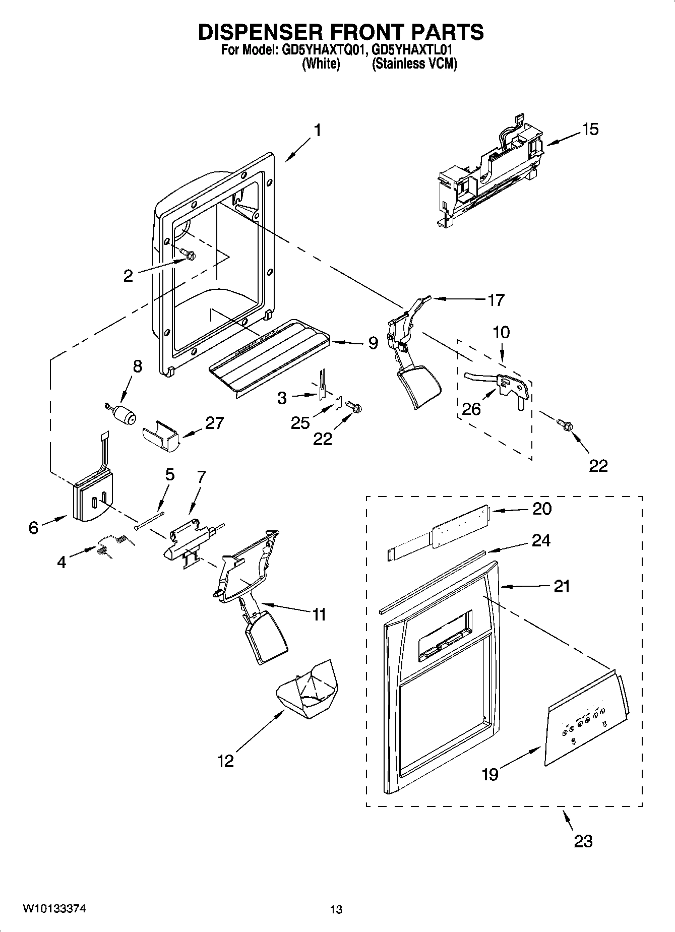 08 - DISPENSER FRONT PARTS