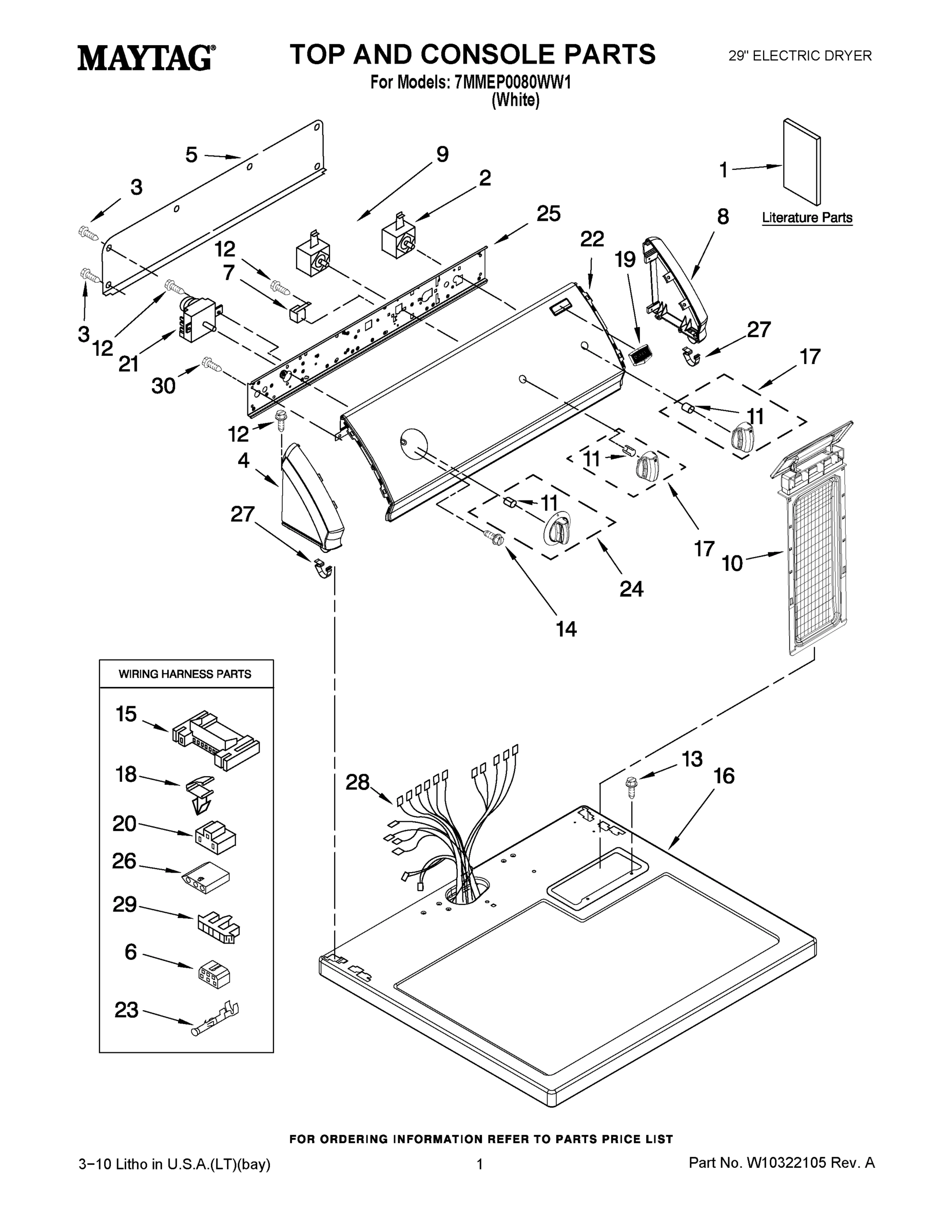 01 - TOP AND CONSOLE PARTS