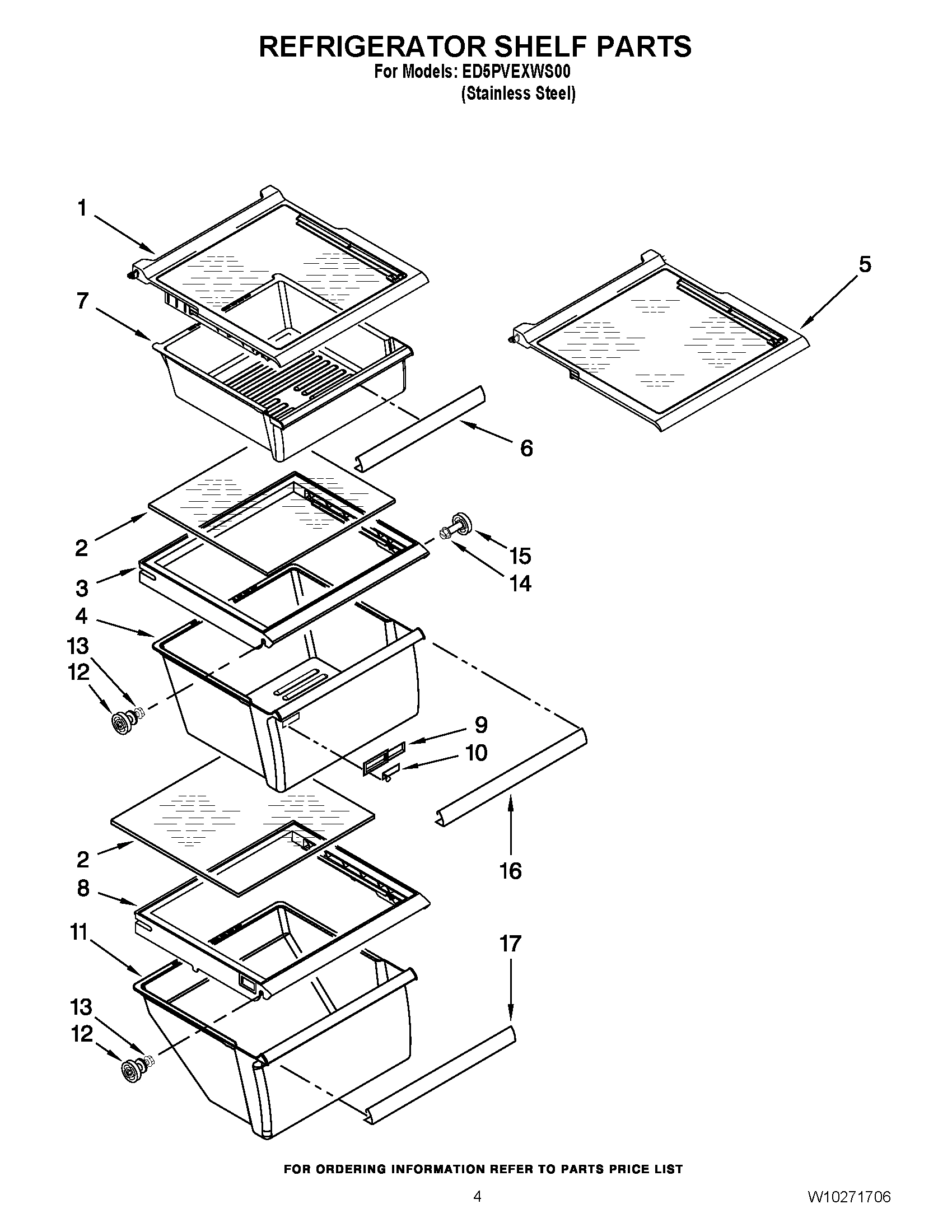 03 - REFRIGERATOR SHELF PARTS