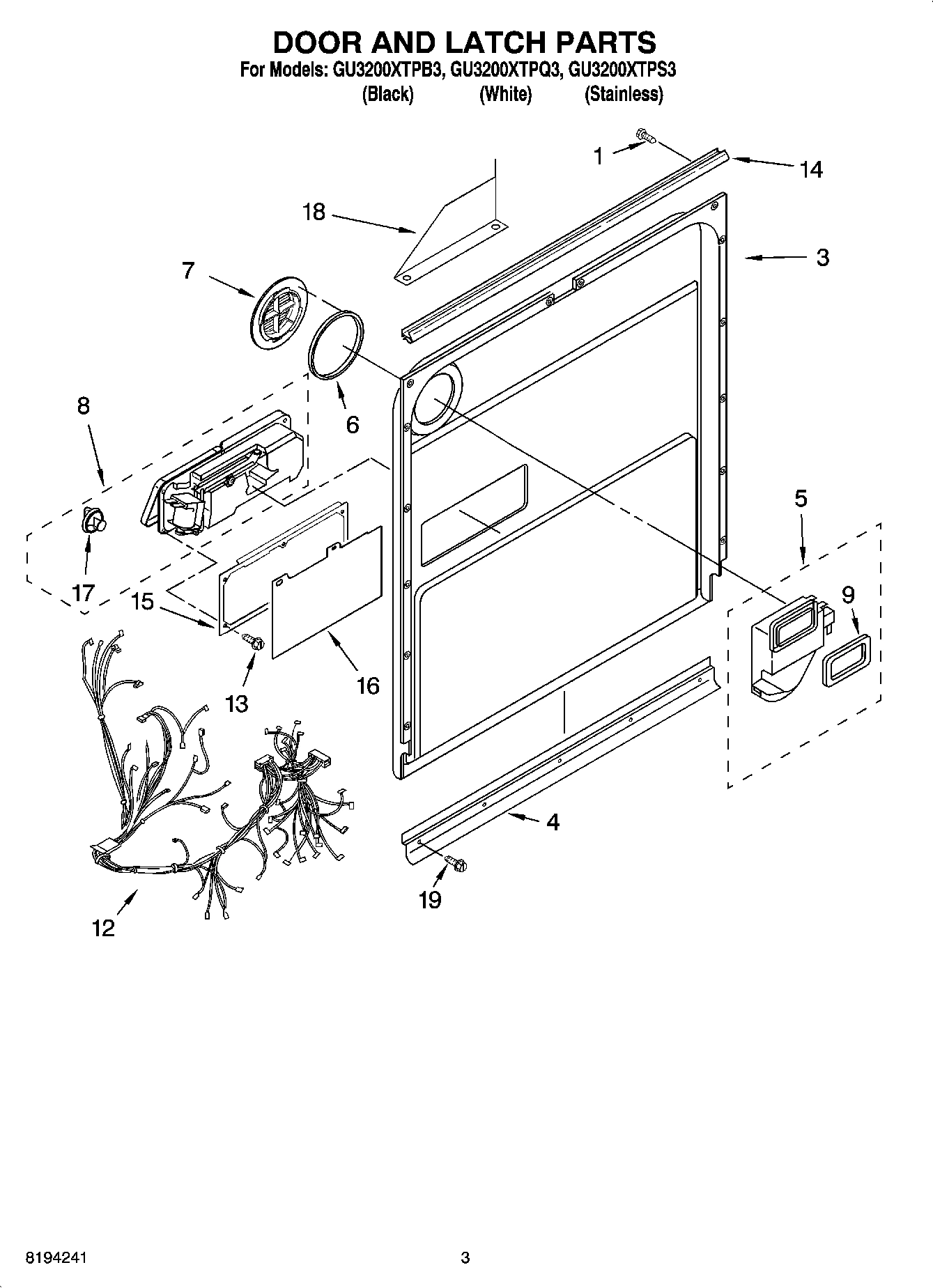 03 - DOOR AND LATCH PARTS