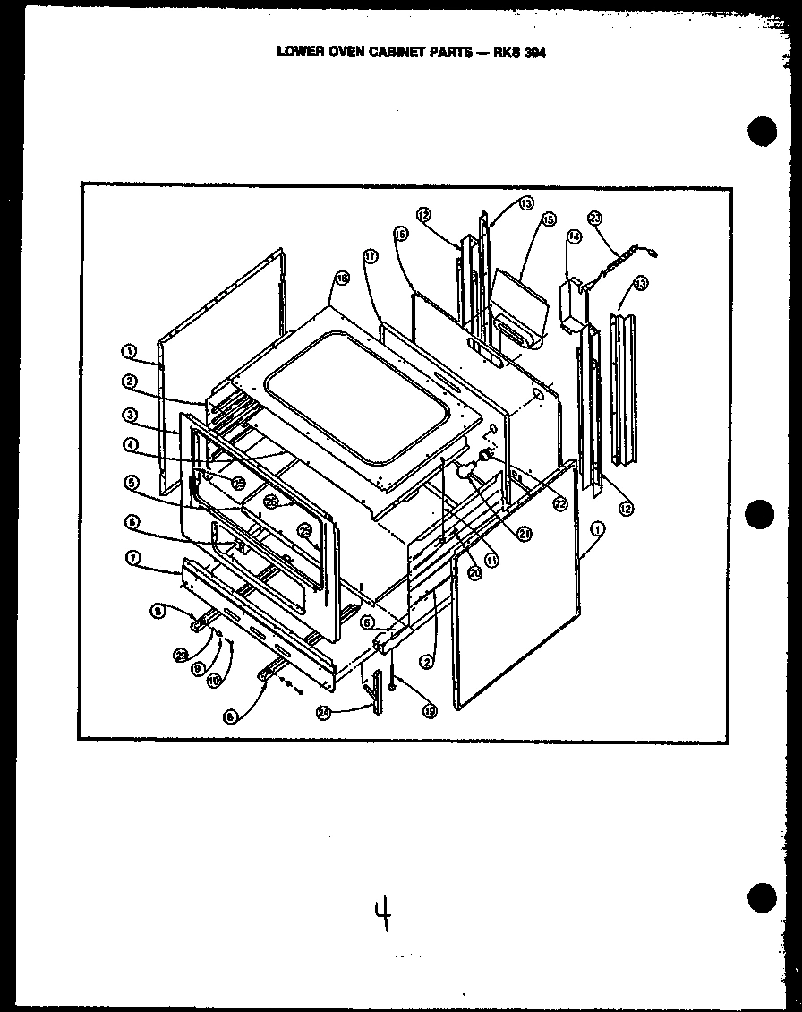 05 - LOWER OVEN CABINET PARTS - RKS 394