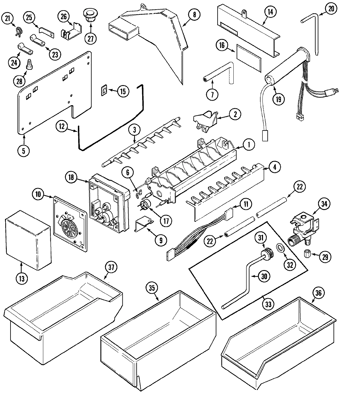 01 - ICE MAKER KIT (SIDE BY SIDE)