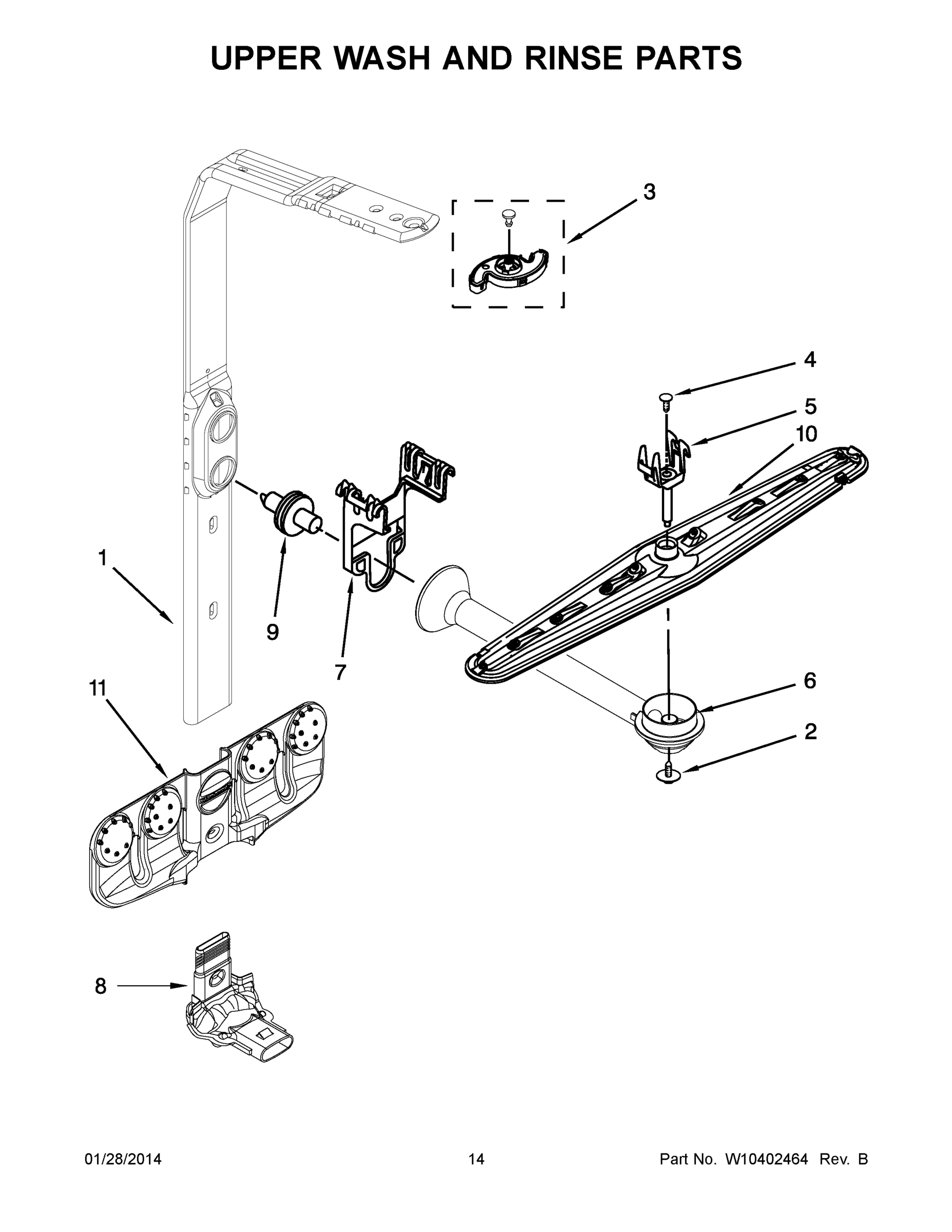 08 - UPPER WASH AND RINSE PARTS