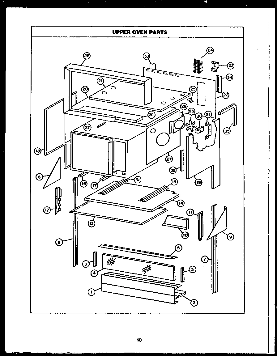12 - UPPER OVEN PARTS