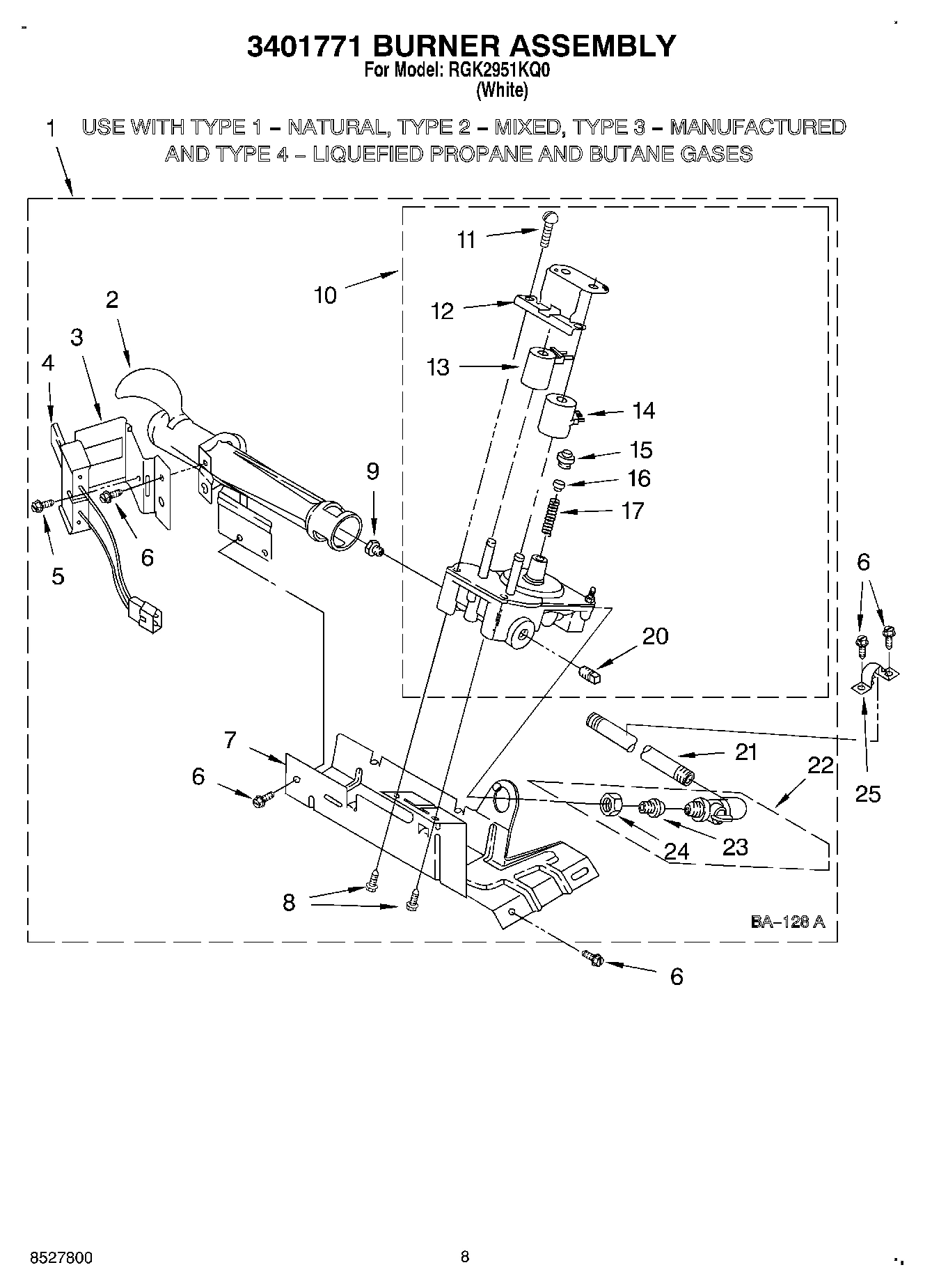 05 - 3401771 BURNER ASSEMBLY
