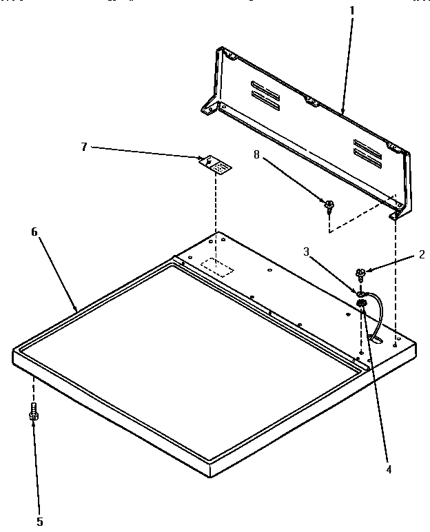 01 - CABINET TOP & CONTROL HOOD REAR PANEL