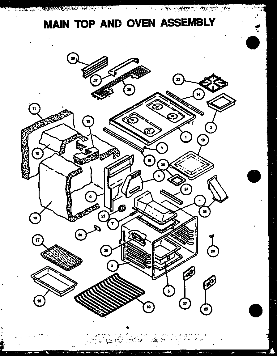04 - MAIN TOP AND OVEN ASSY