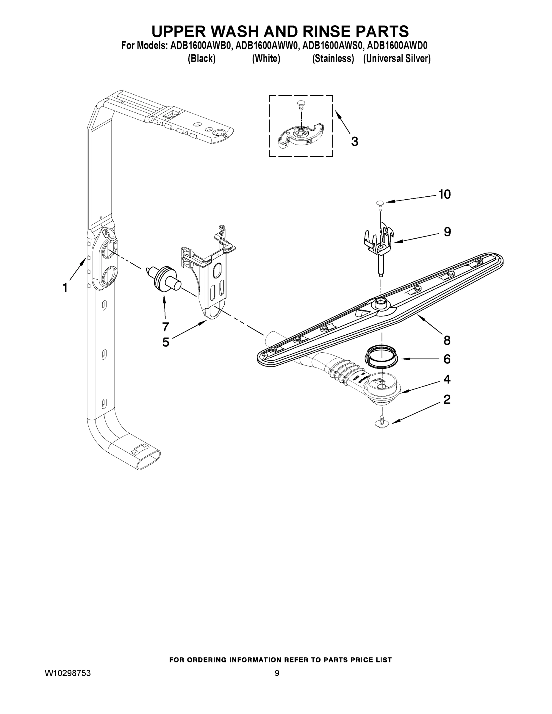 07 - UPPER WASH AND RINSE PARTS