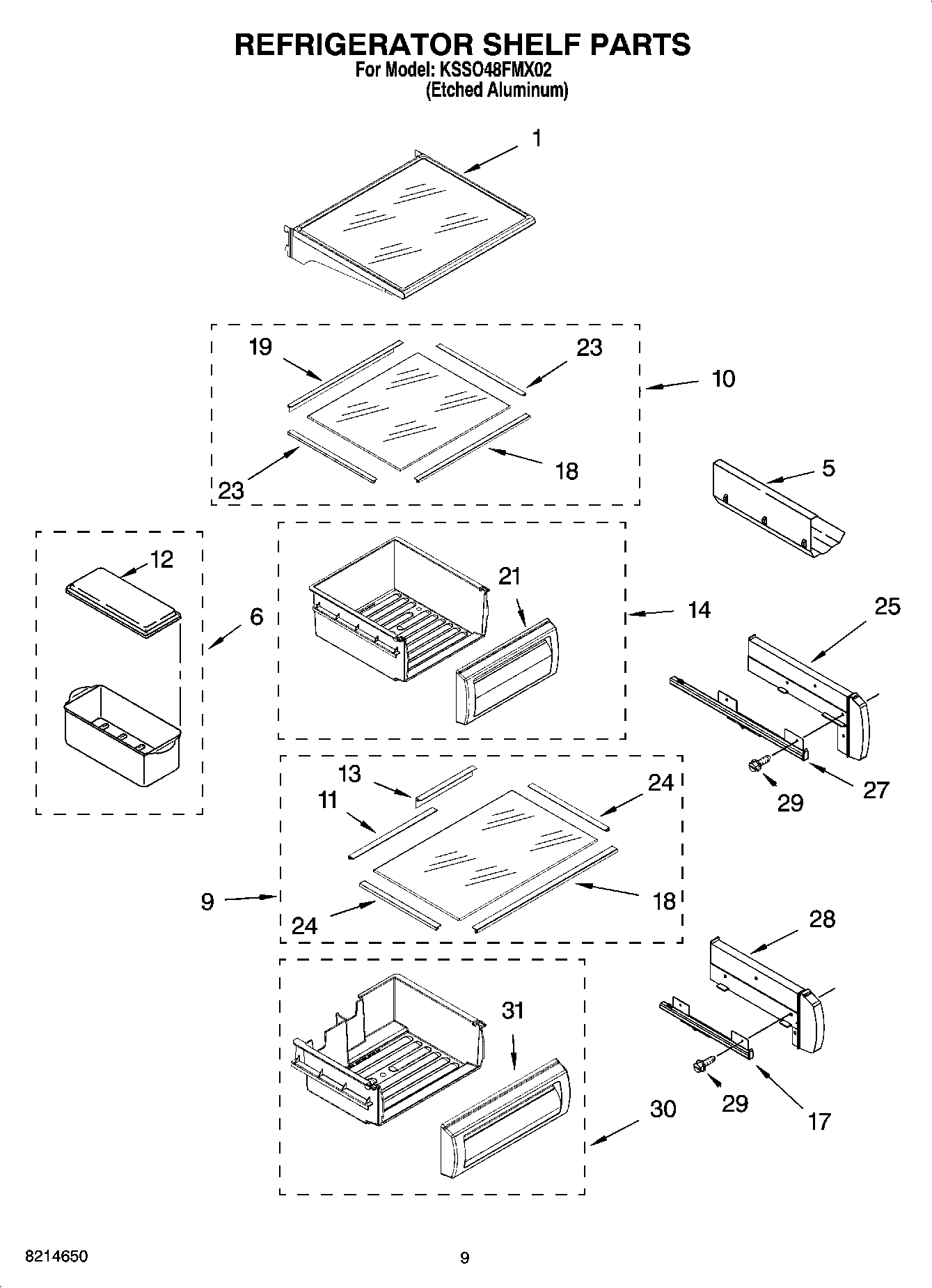 07 - REFRIGERATOR SHELF PARTS