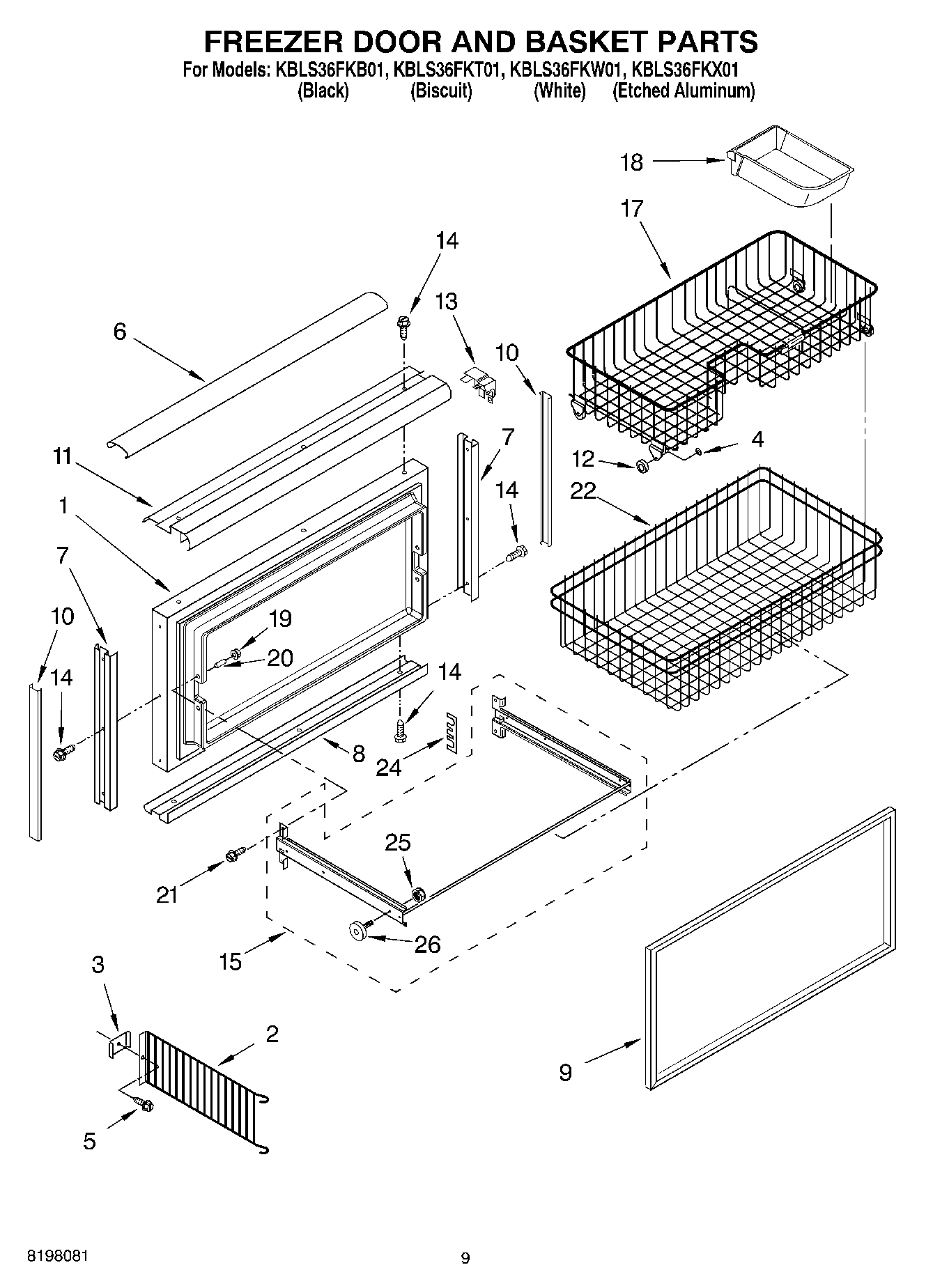 06 - FREEZER DOOR AND BASKET