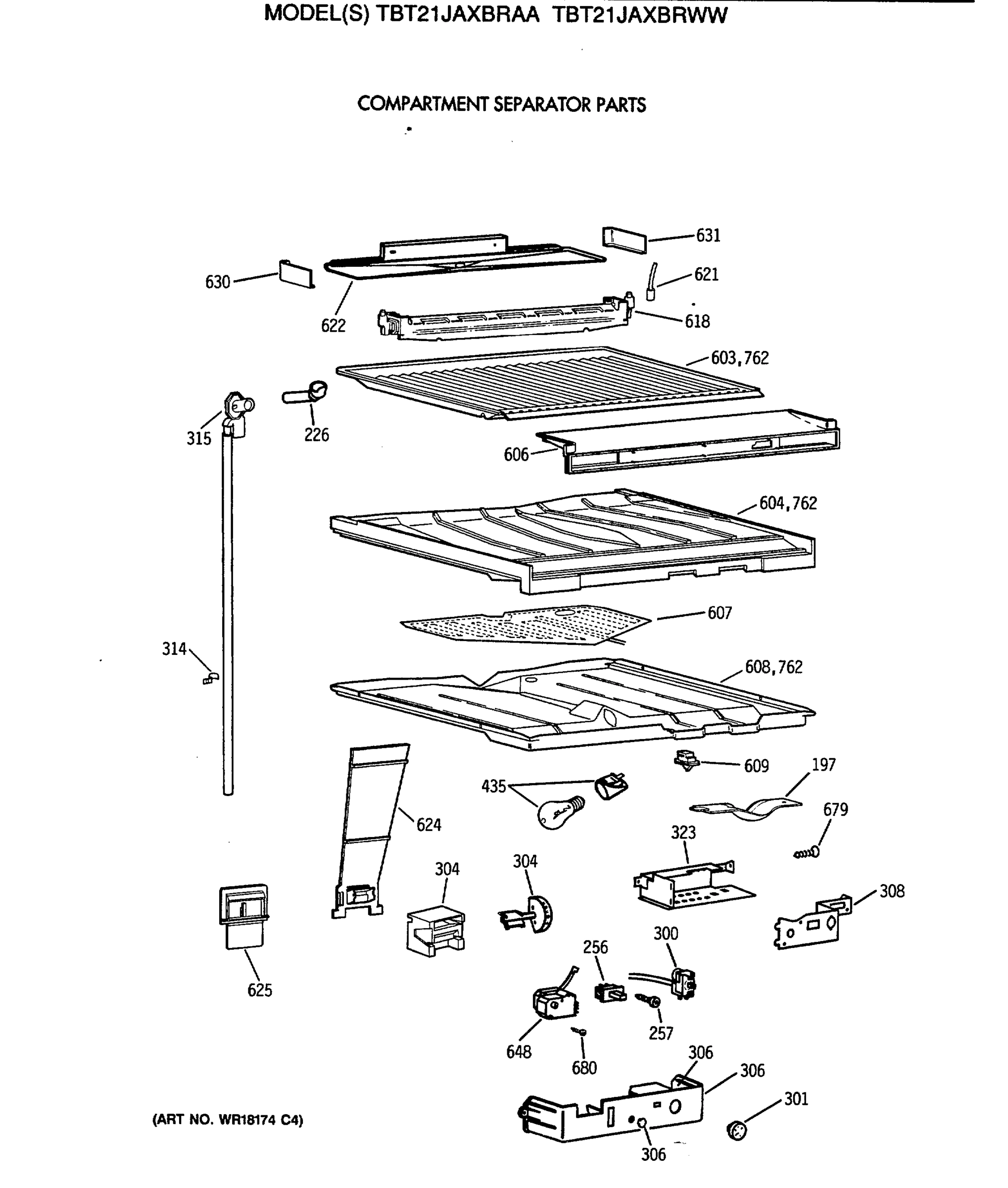 COMPARTMENT SEPARATOR PARTS