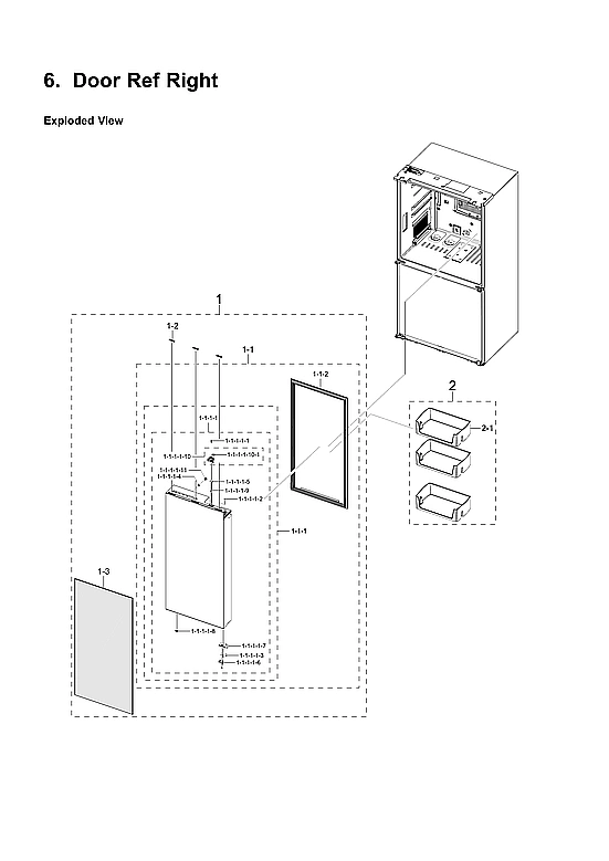 Right Refrigerator Door Parts