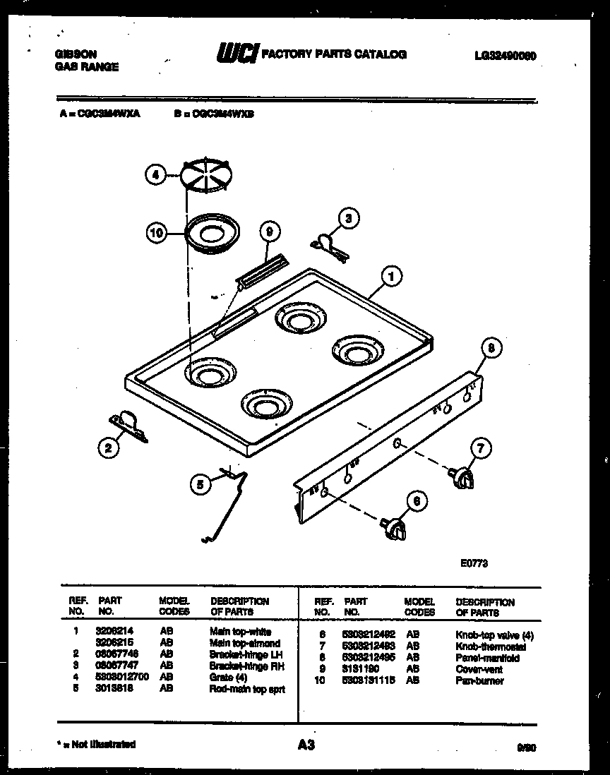 03 - COOKTOP PARTS