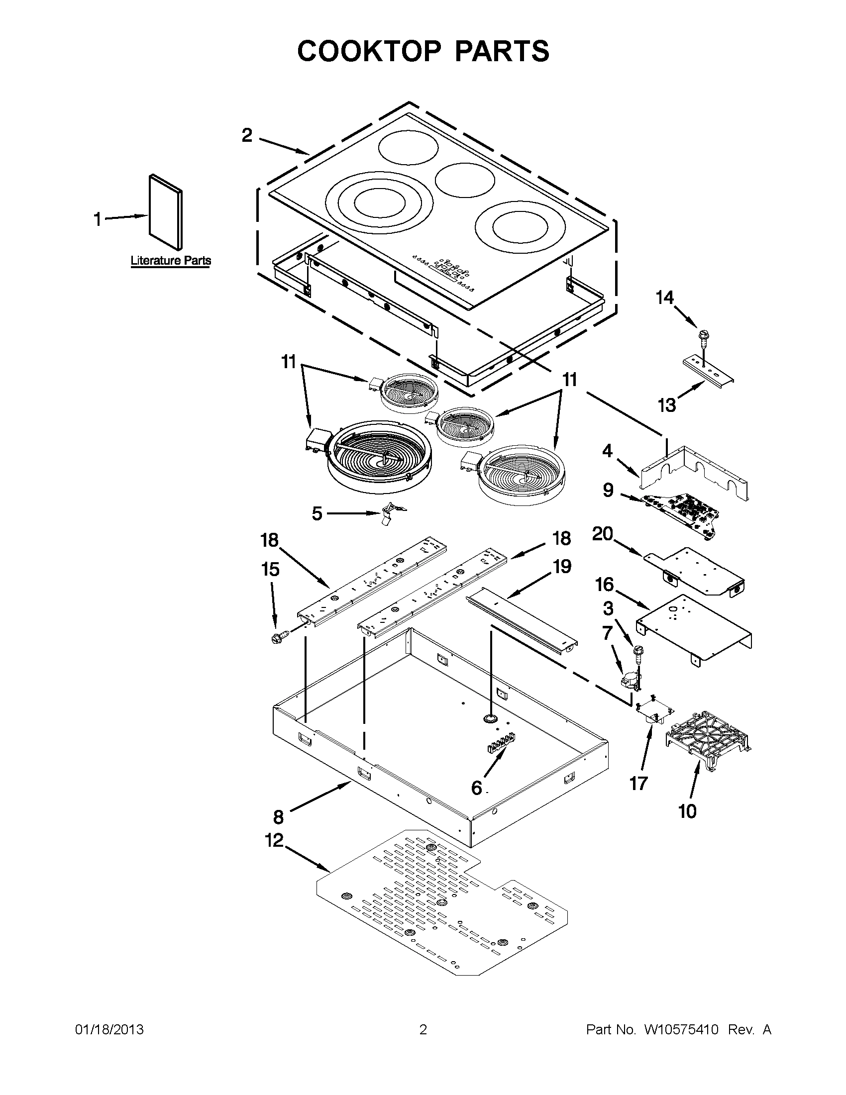 01 - COOKTOP PARTS