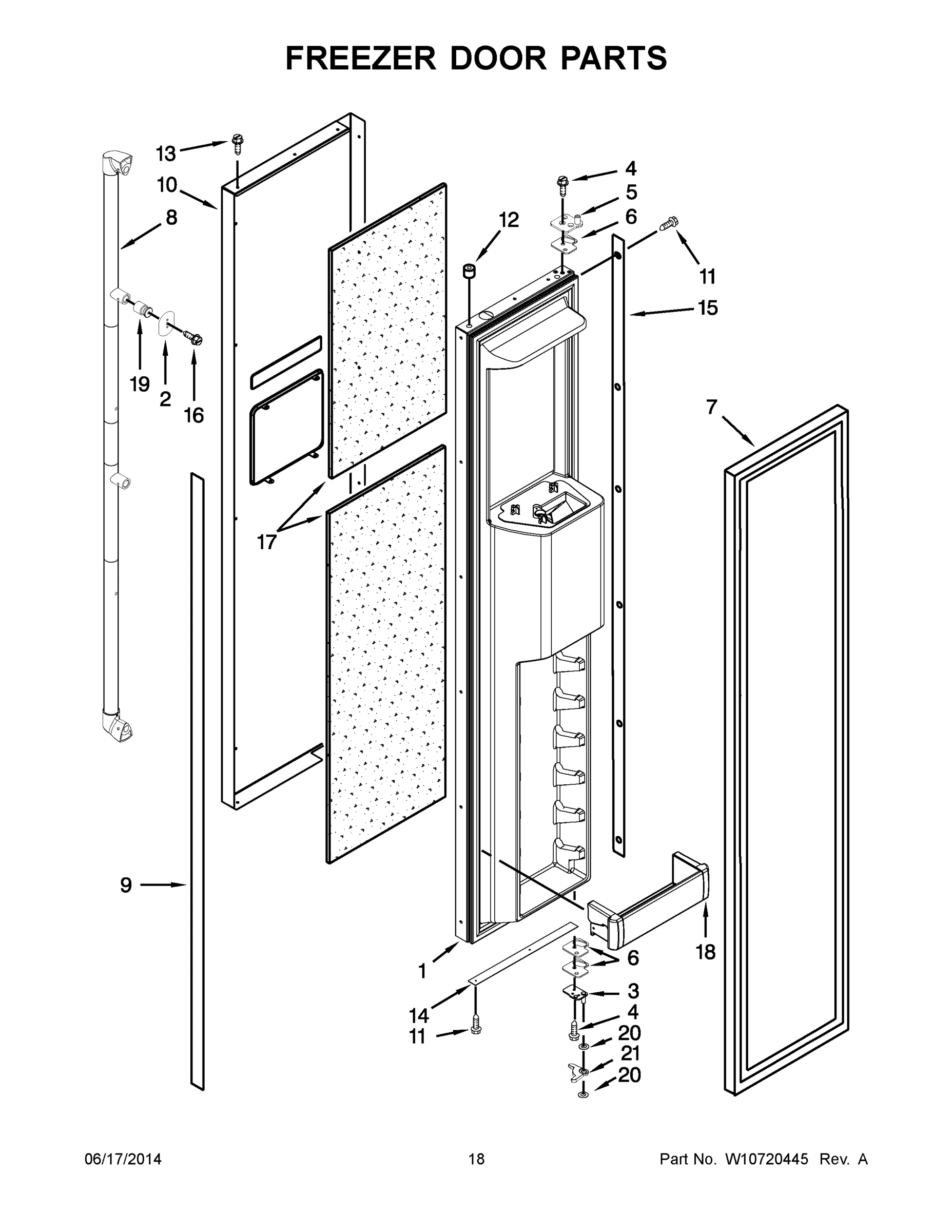 10 - FREEZER DOOR PARTS
