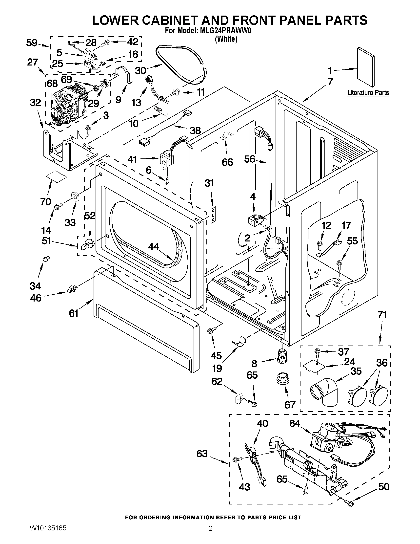 01 - LOWER CABINET AND FRONT PANEL PARTS