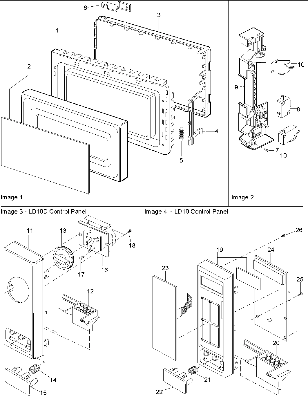 02 - Door, Interlock & Control Panel Parts