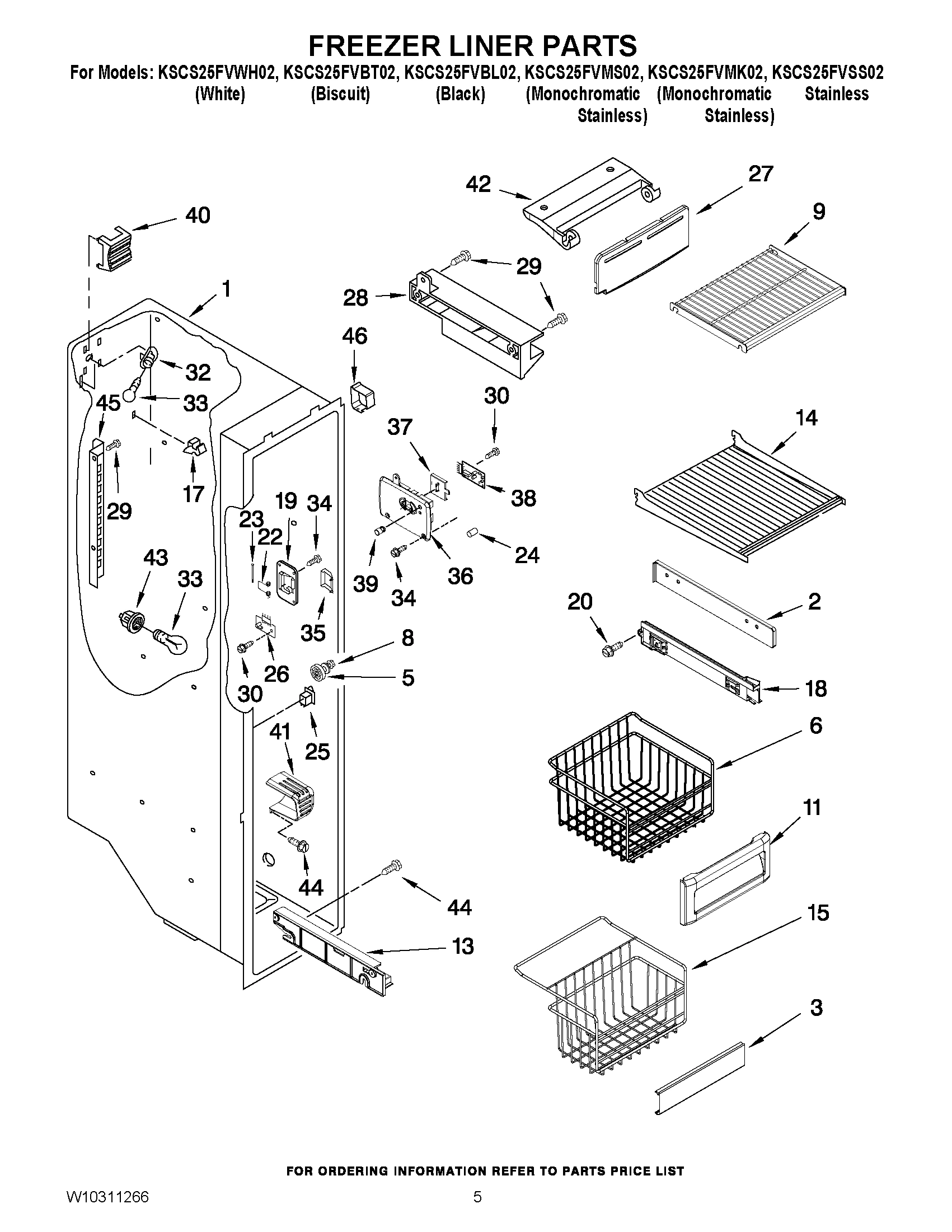 04 - FREEZER LINER PARTS