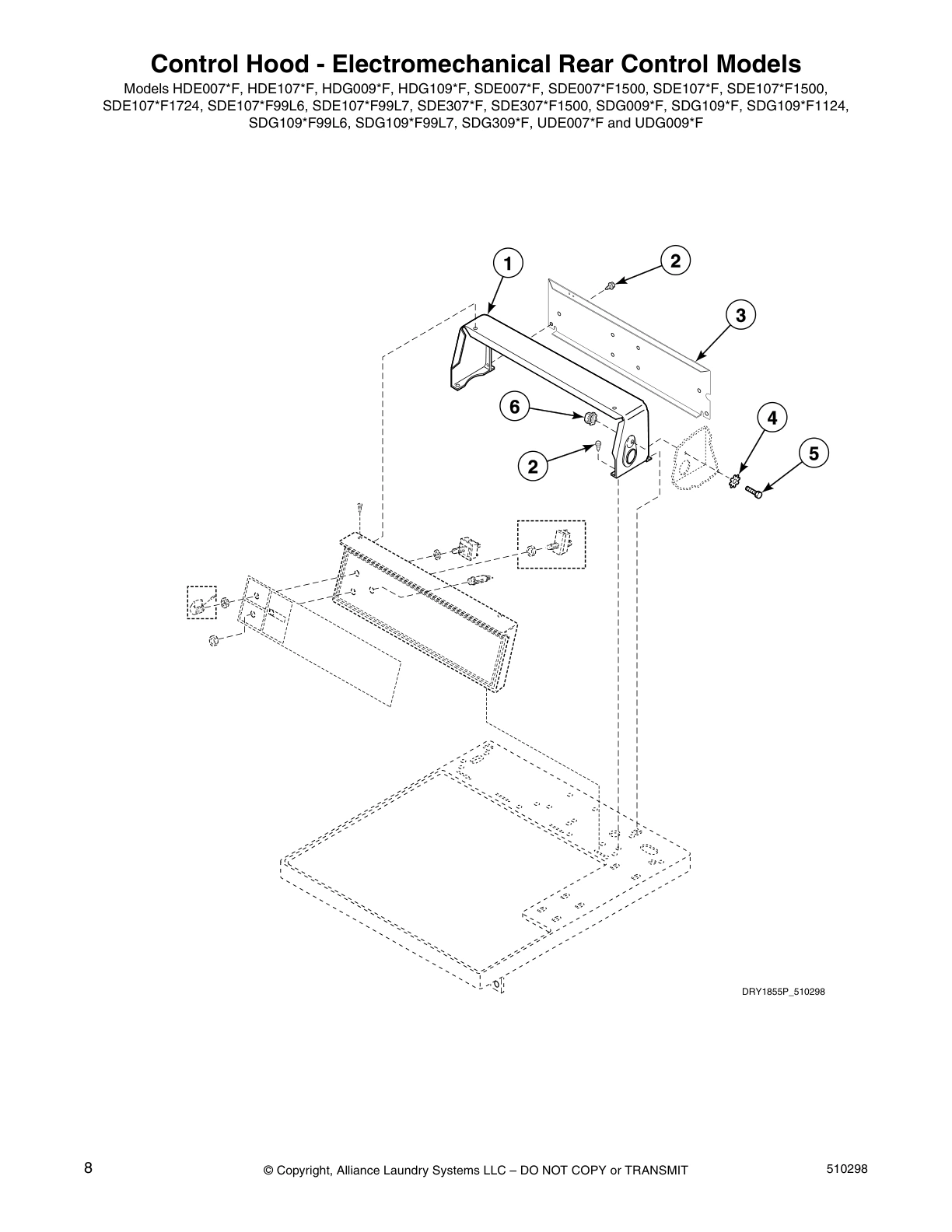 Control Hood - Electromechanical Rear Control Models