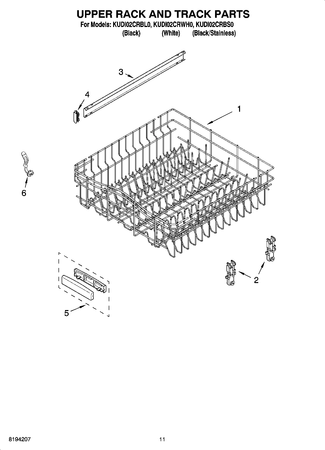 09 - UPPER RACK AND TRACK PARTS