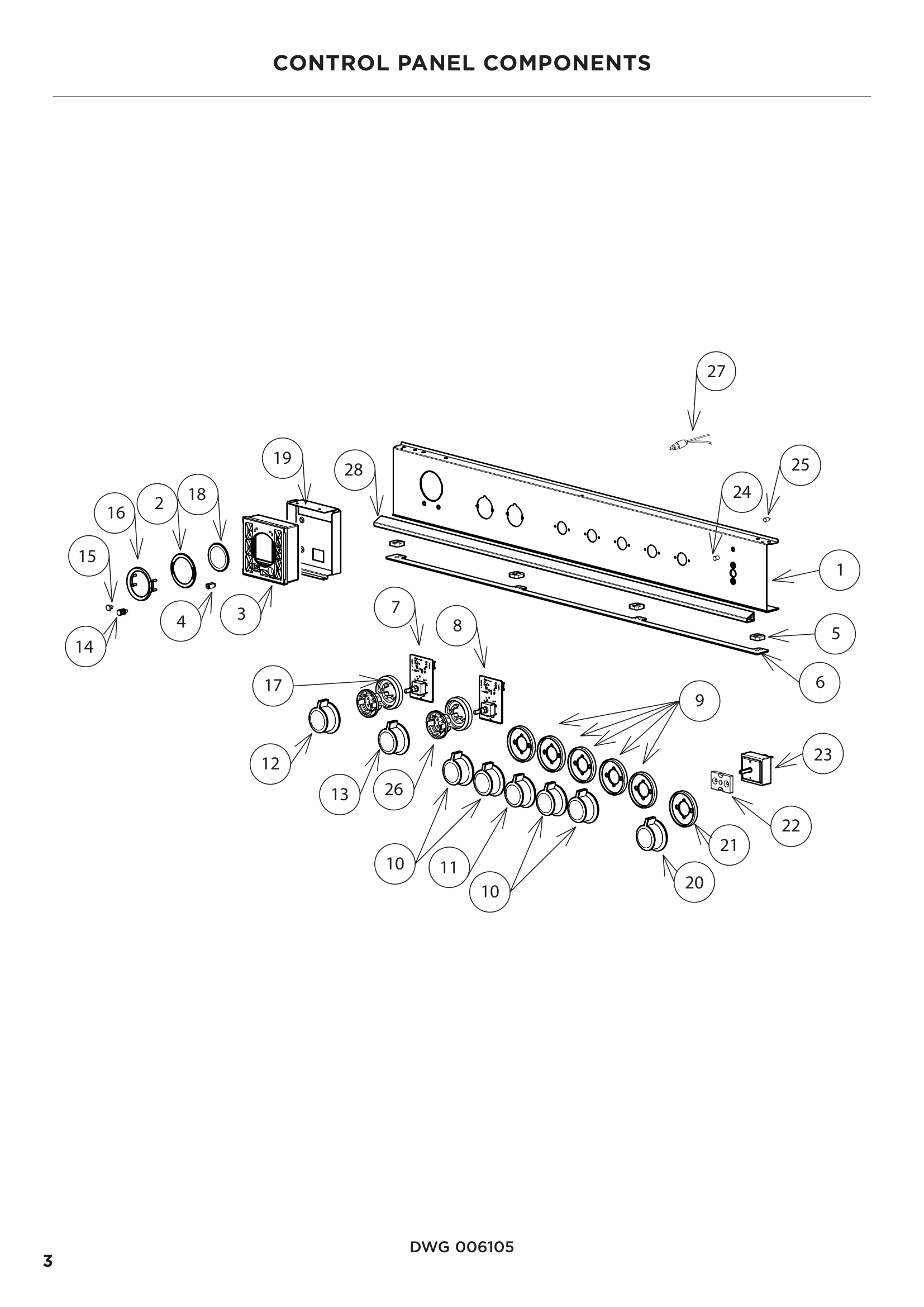 CONTROL PANEL COMPONENTS