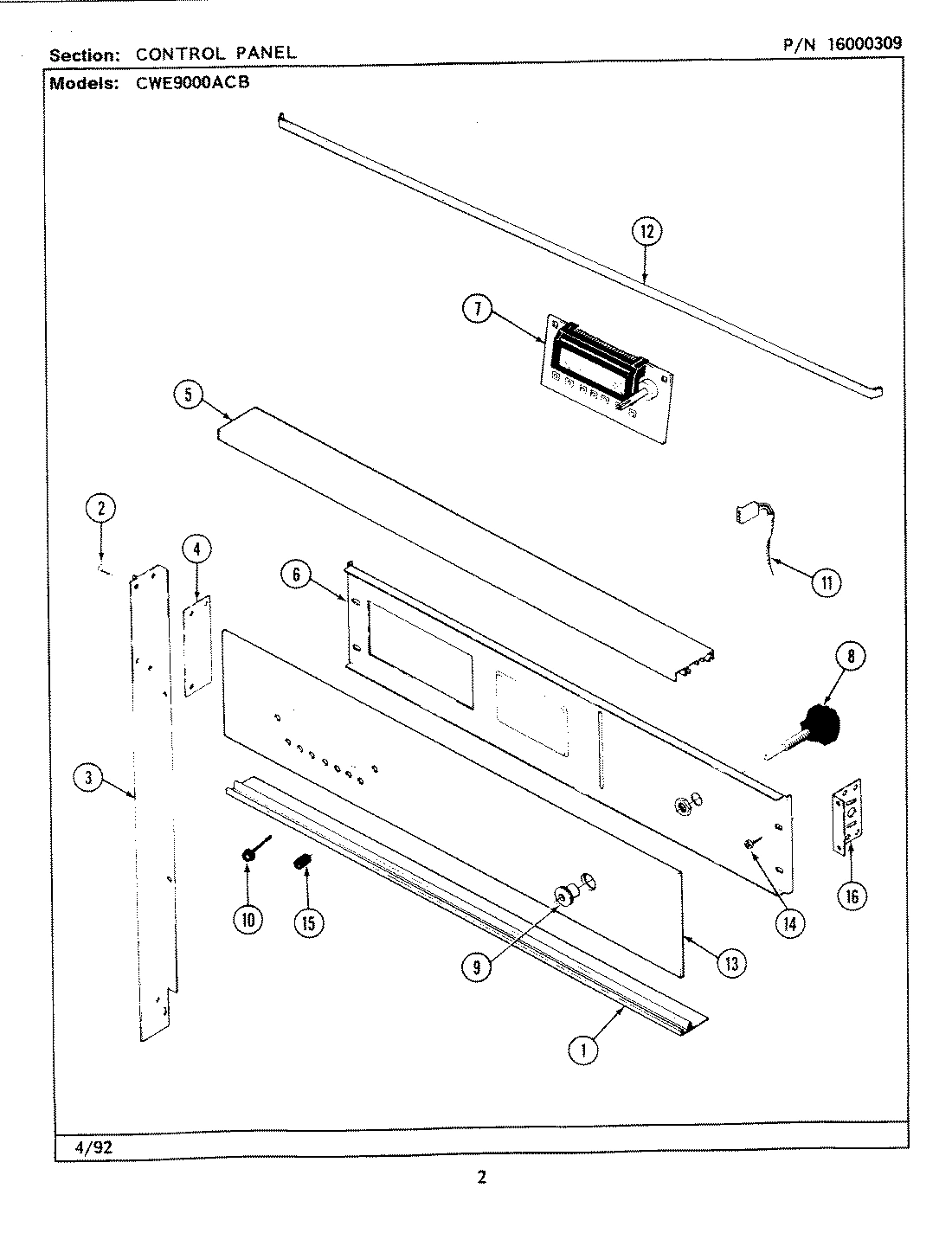 02 - CONTROL PANEL (CWE9000ACB)