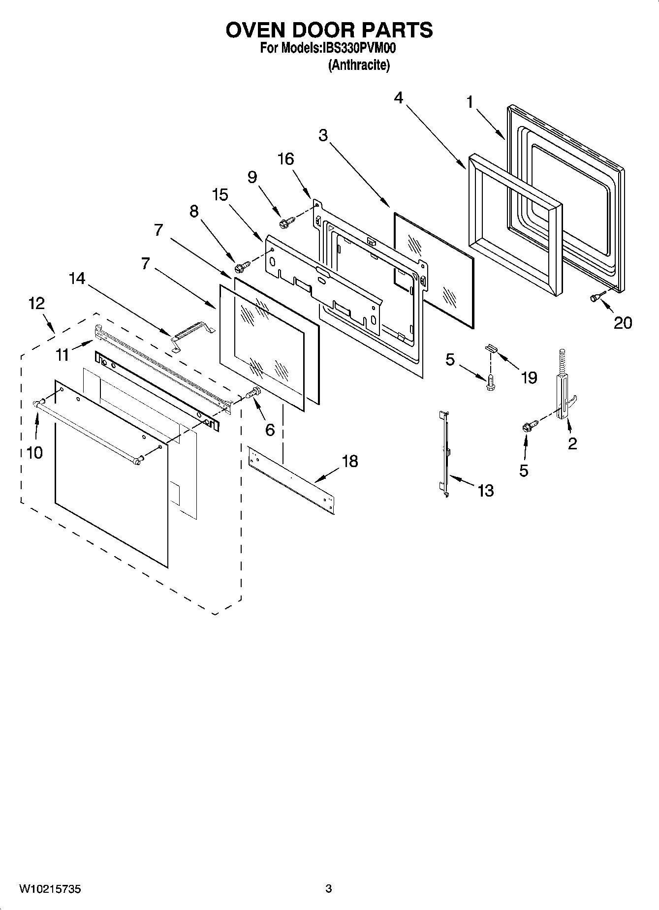 02 - OVEN DOOR PARTS