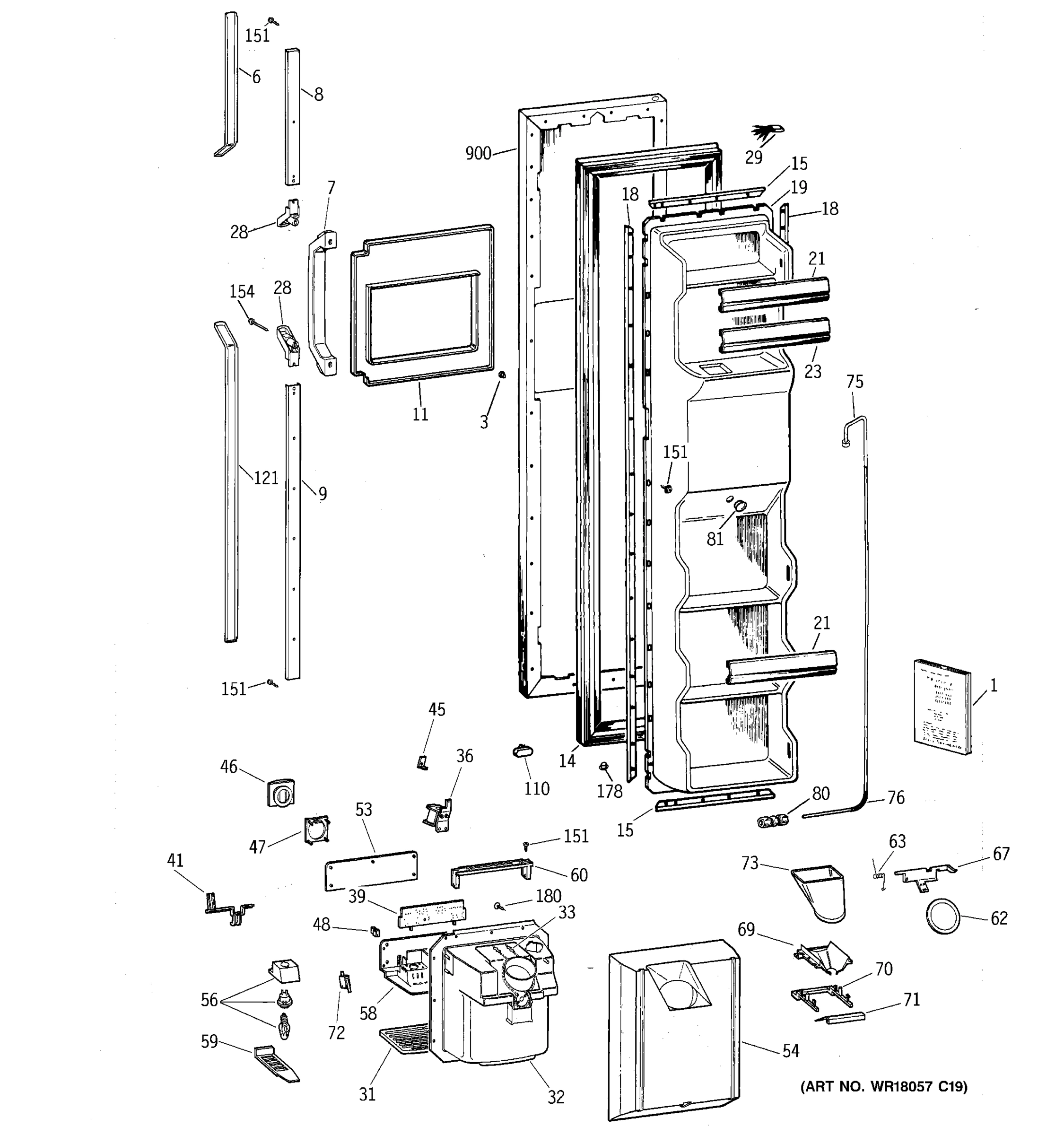 FREEZER DOOR