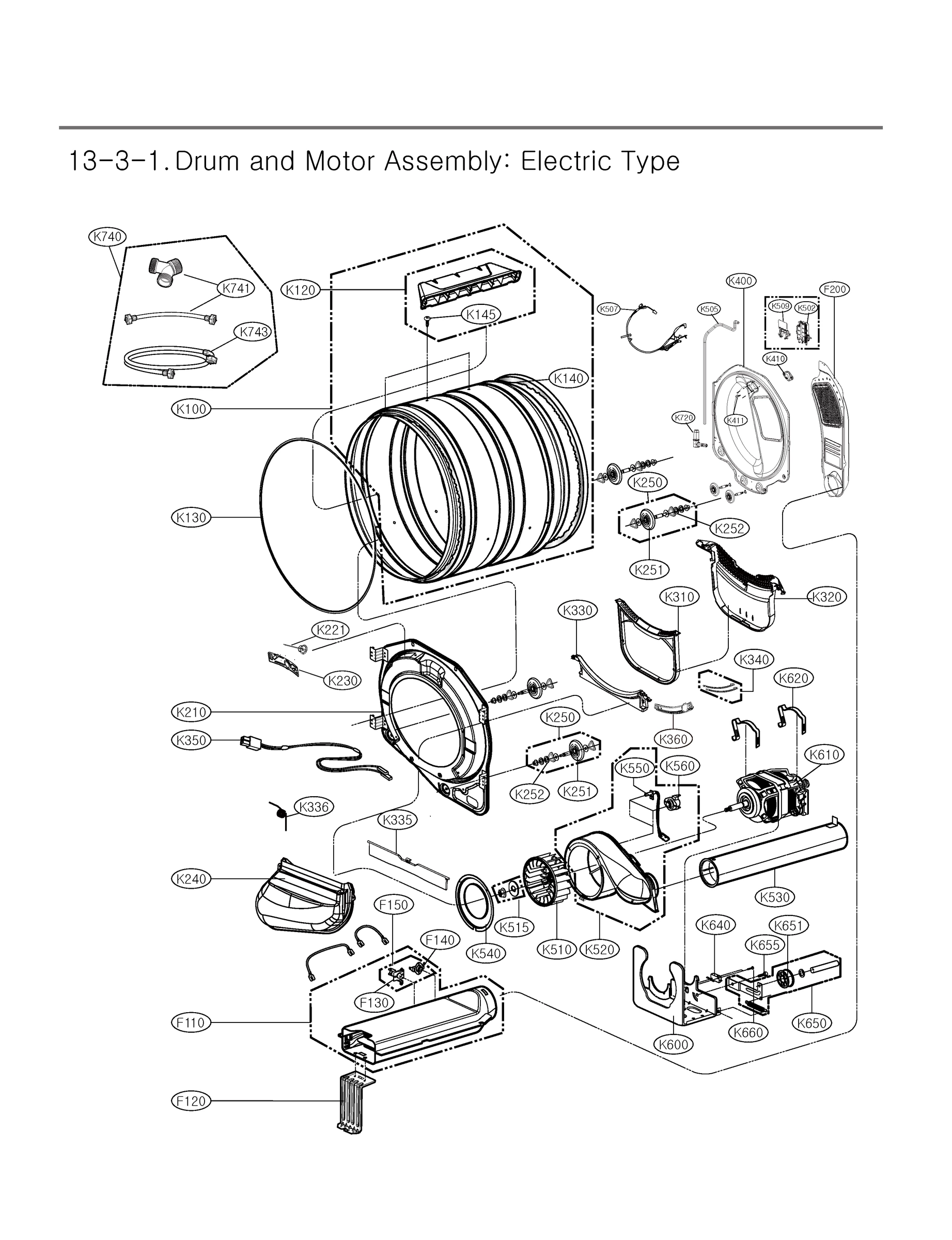 DRUM AND MOTOR ASSEMBLY