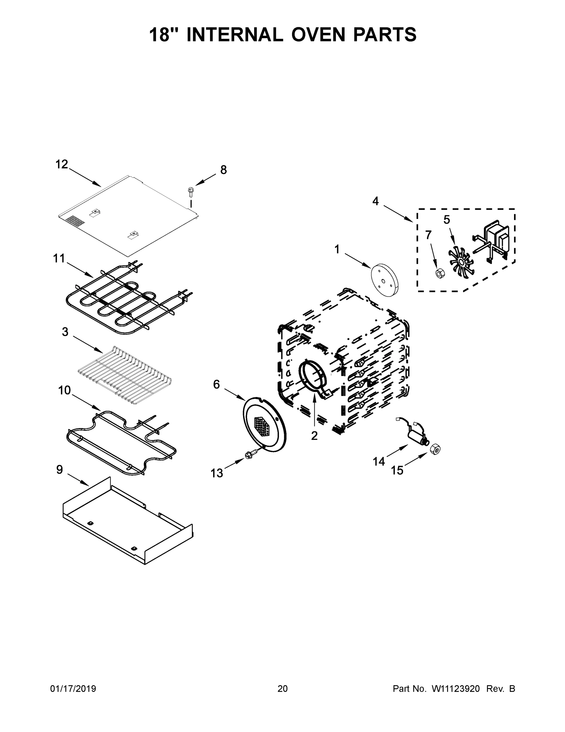 11 - 18" INTERNAL OVEN PARTS