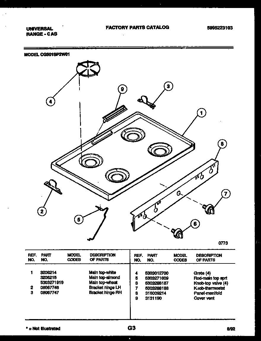 03 - COOKTOP PARTS