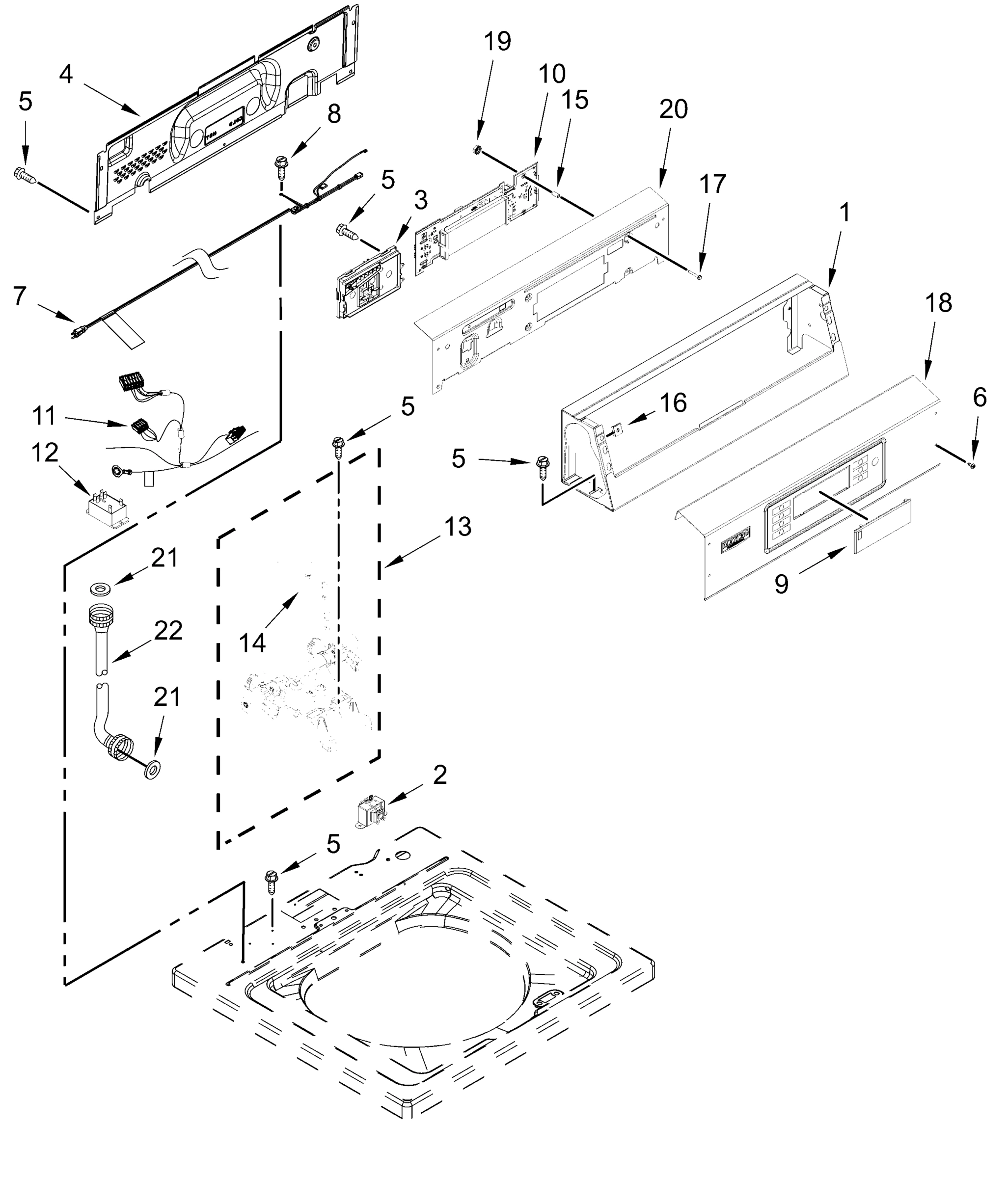 CONTROLS AND WATER INLET PARTS