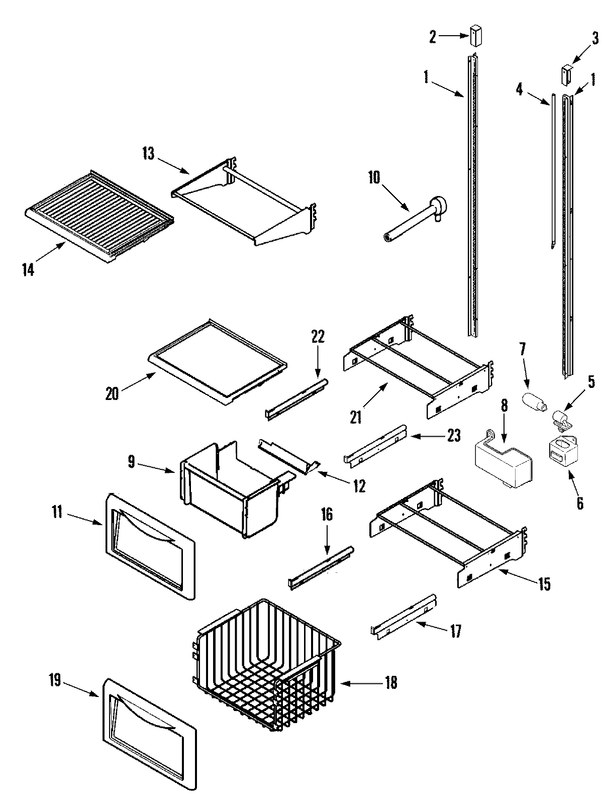 08 - SHELVES & ACCESSORIES (FREEZER)